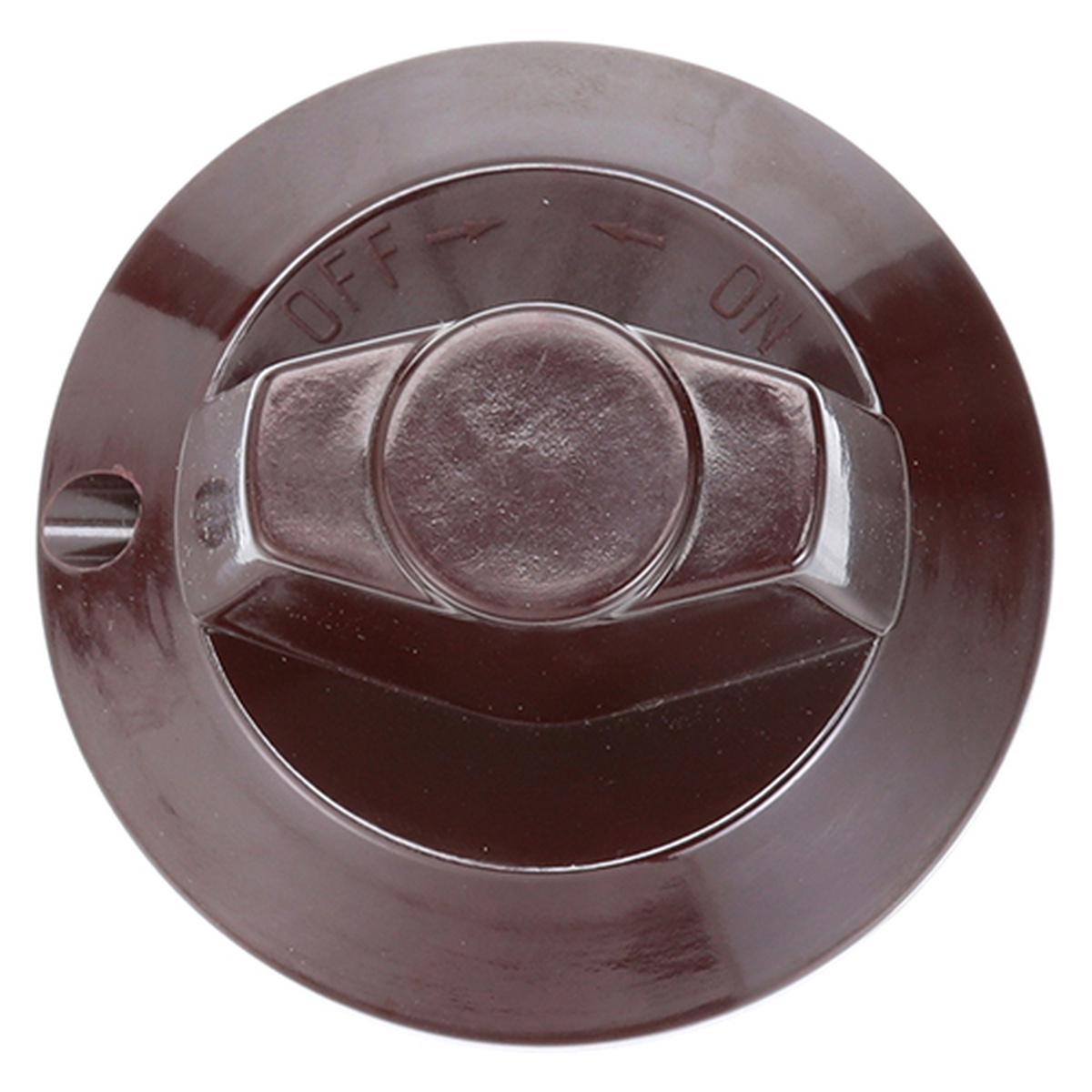 AllPoints 221643 dark maroon burner valve knob showing OFF and ON markings with horizontal grip