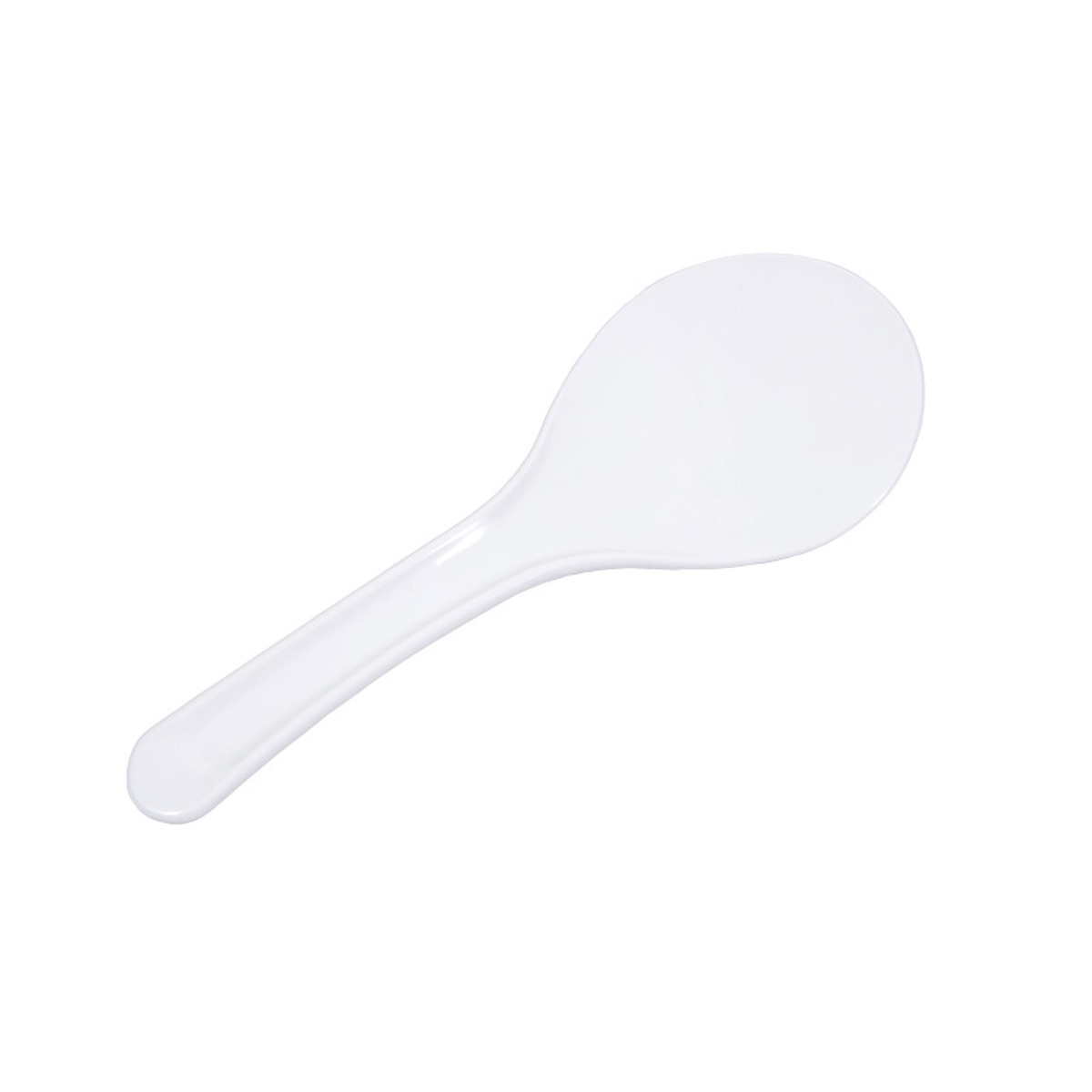 Town 22805 white plastic rice paddle with oval blade and tapered handle