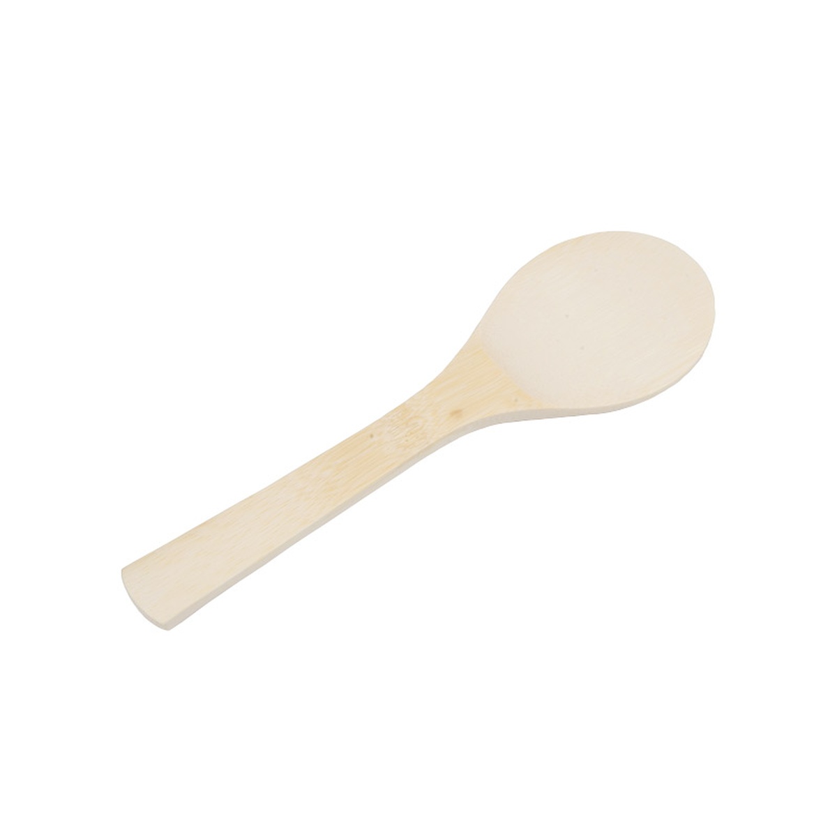 Town 22808 9-inch bamboo rice paddle, natural beige finish on white background