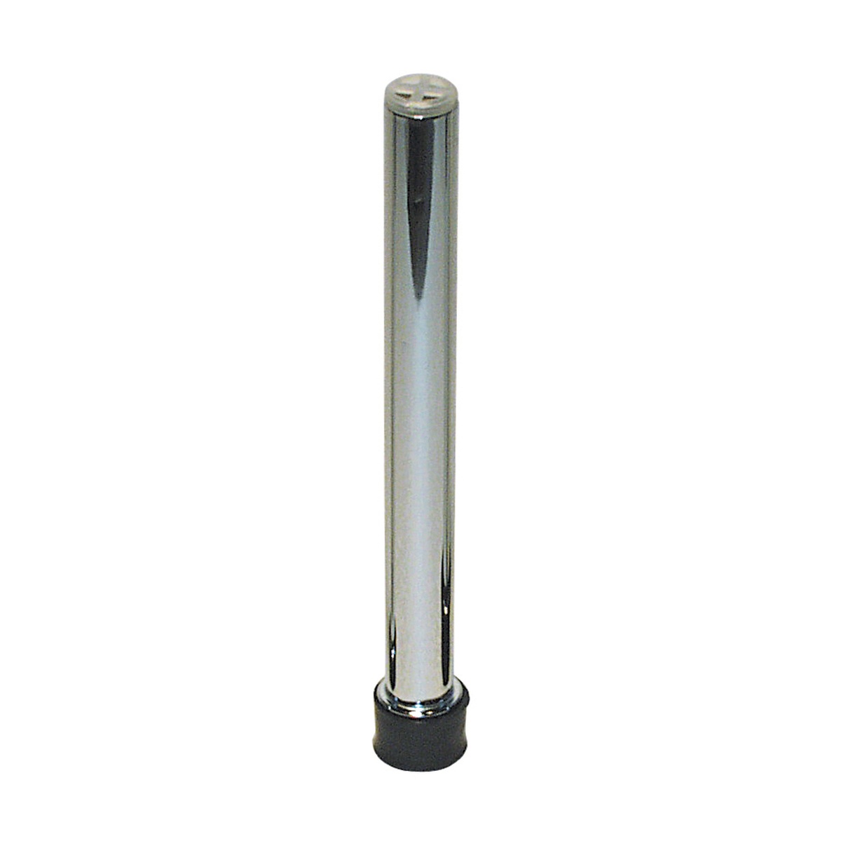 Krowne 23-154 chrome metal overflow standpipe with black rubber grommet base