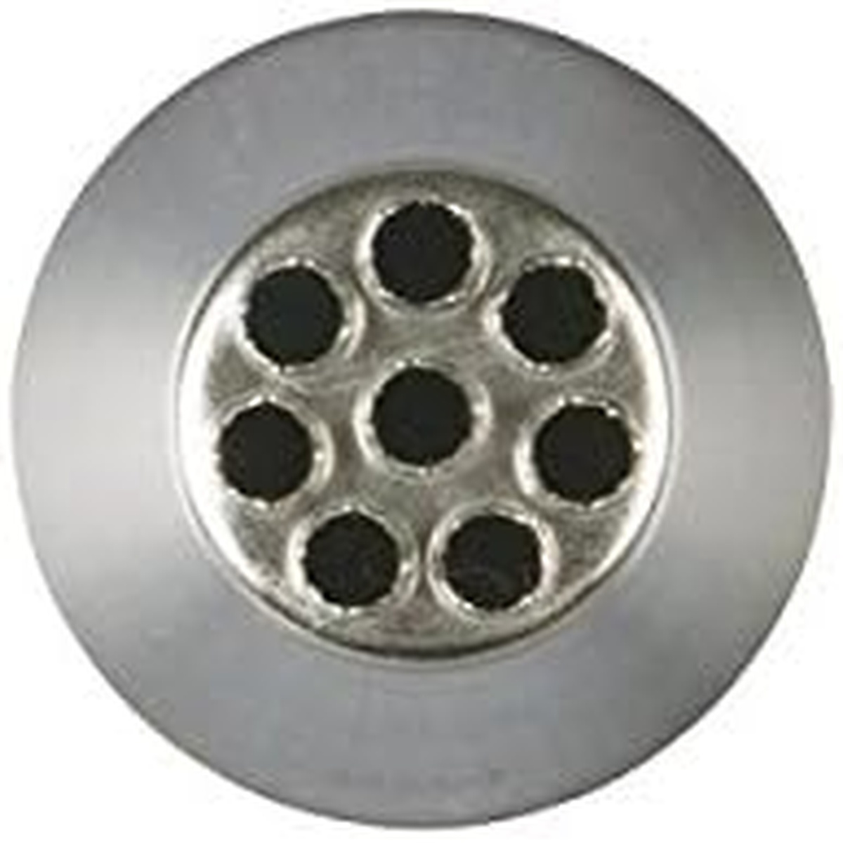 Top-down view of Ateco 234 piping tip showing the arrangement of multiple round openings