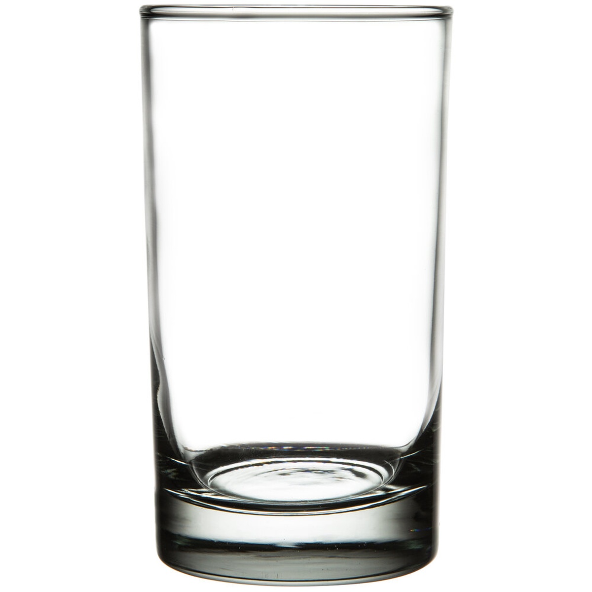 Libbey 2359 Lexington 11.25 oz. clear beverage glass with straight-sided cylindrical design and heavy base