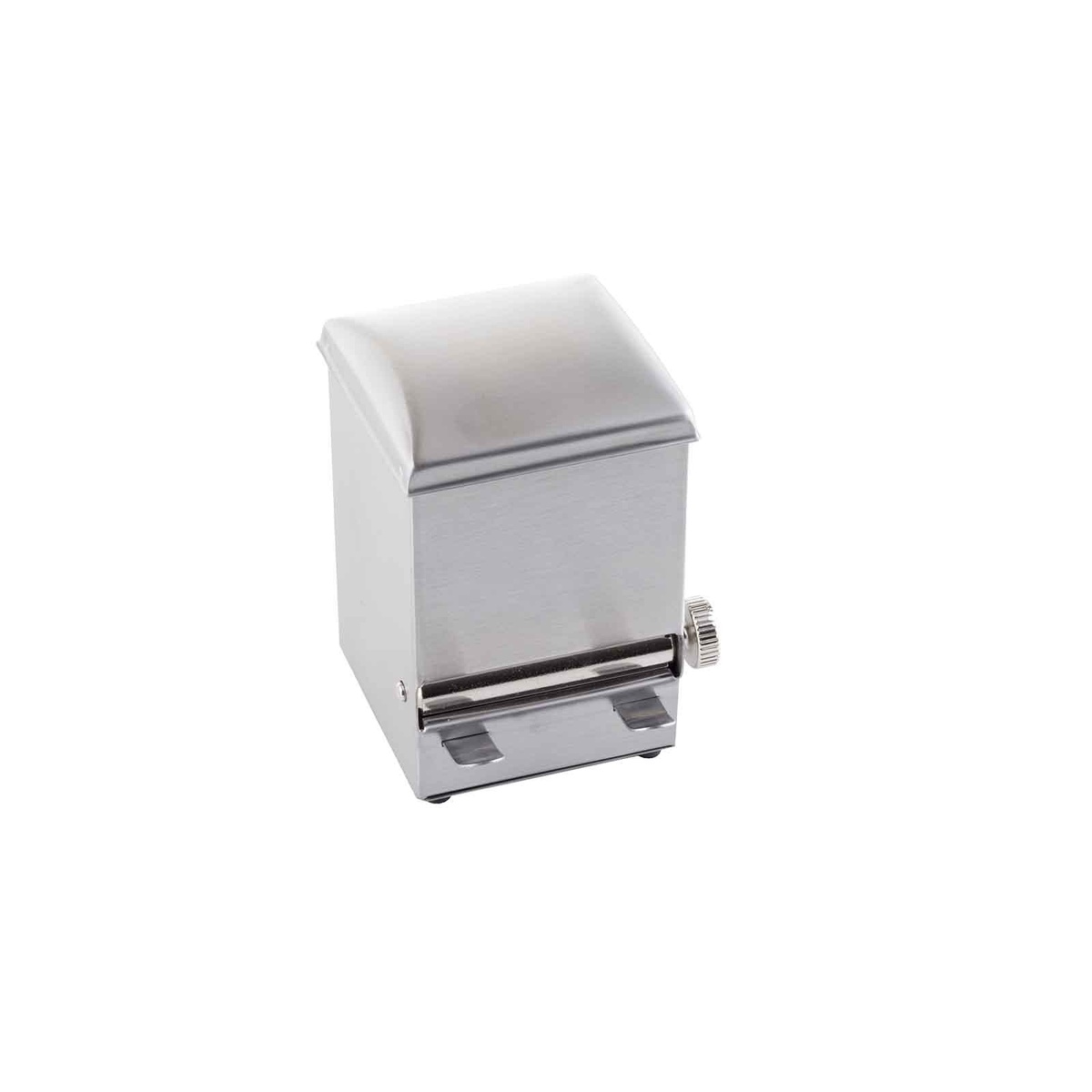 TableCraft 236 stainless steel toothpick dispenser with knob, shown on white background