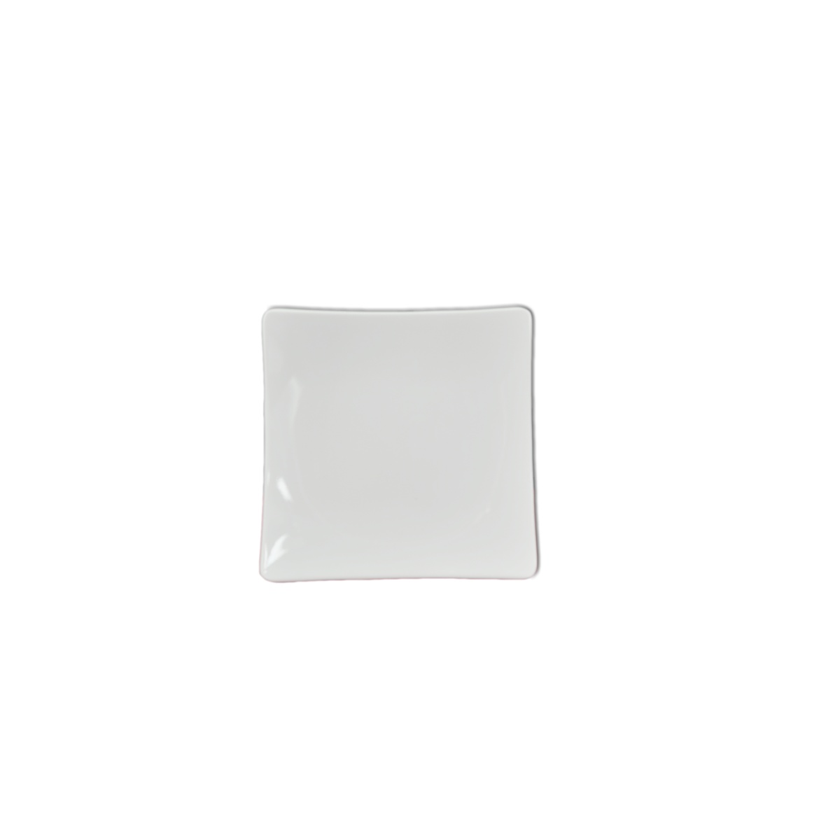 Thunder Group 24006WT white square melamine plate top-down view showing clean flat surface