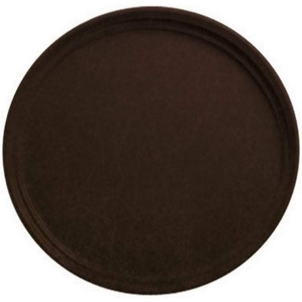 Cambro 2500CT138 oval Camtread serving tray in tavern tan fiberglass, viewed from above showing non-skid textured surface