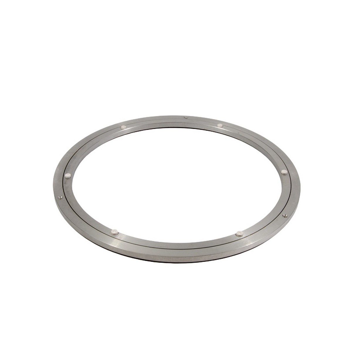 Town Equipment 25296 16-inch aluminum lazy susan revolving base with ball bearings, shown on white background