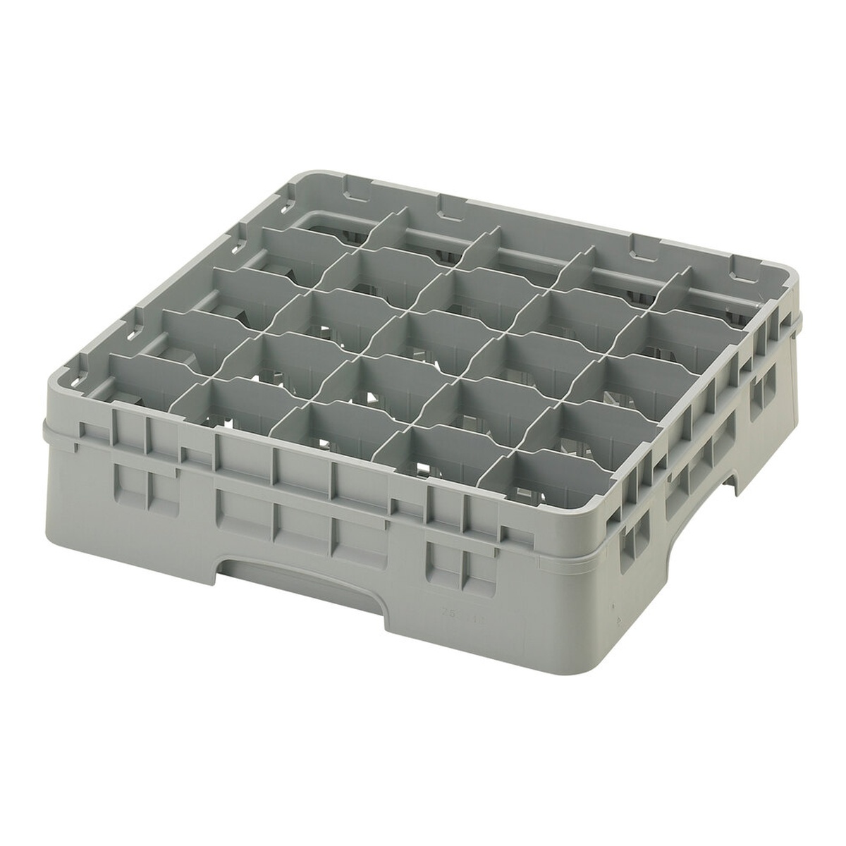 Cambro Camrack 25-compartment glass rack with extender in soft gray