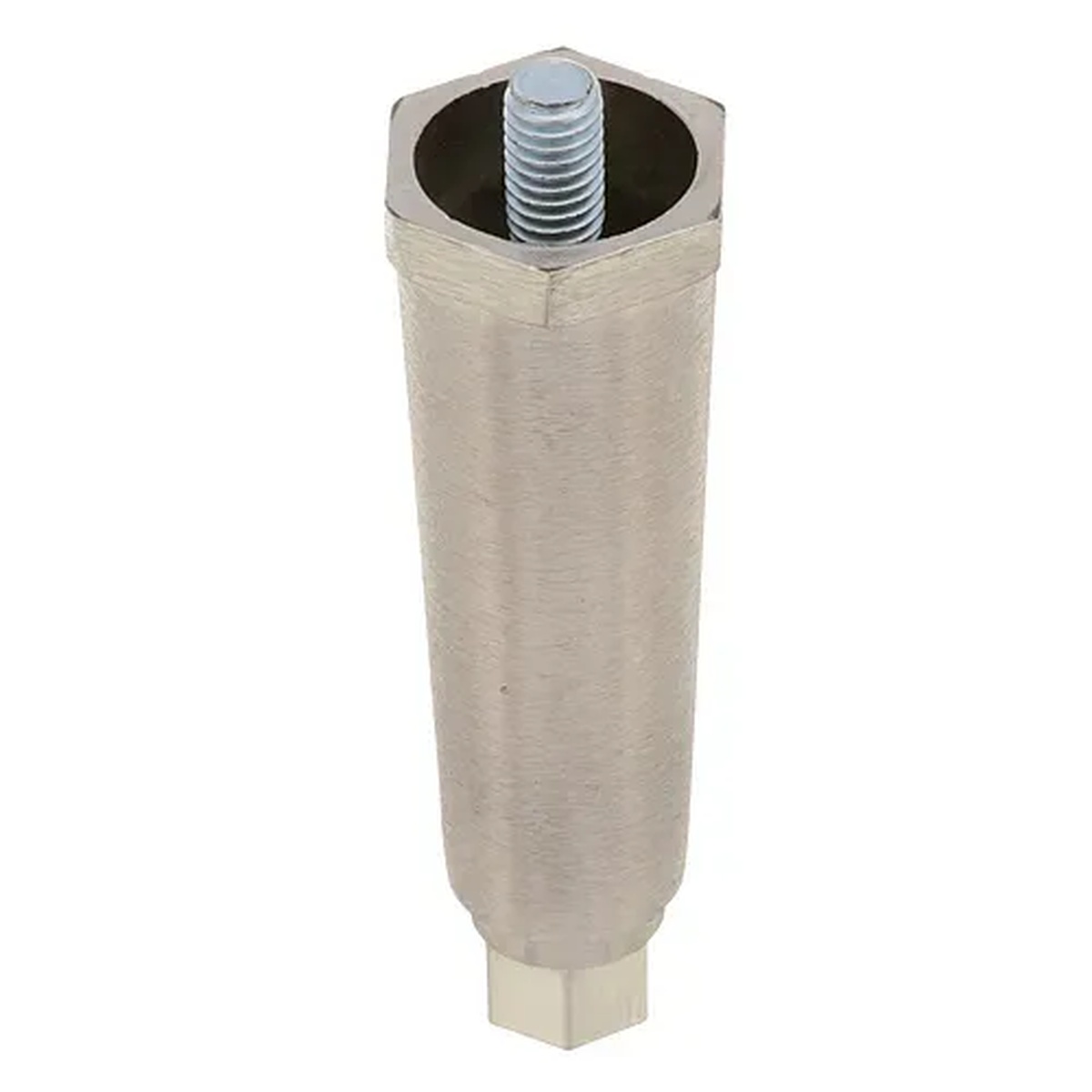 AllPoints 261473 adjustable satin metal hex foot leg with 3/8-16 threaded stud