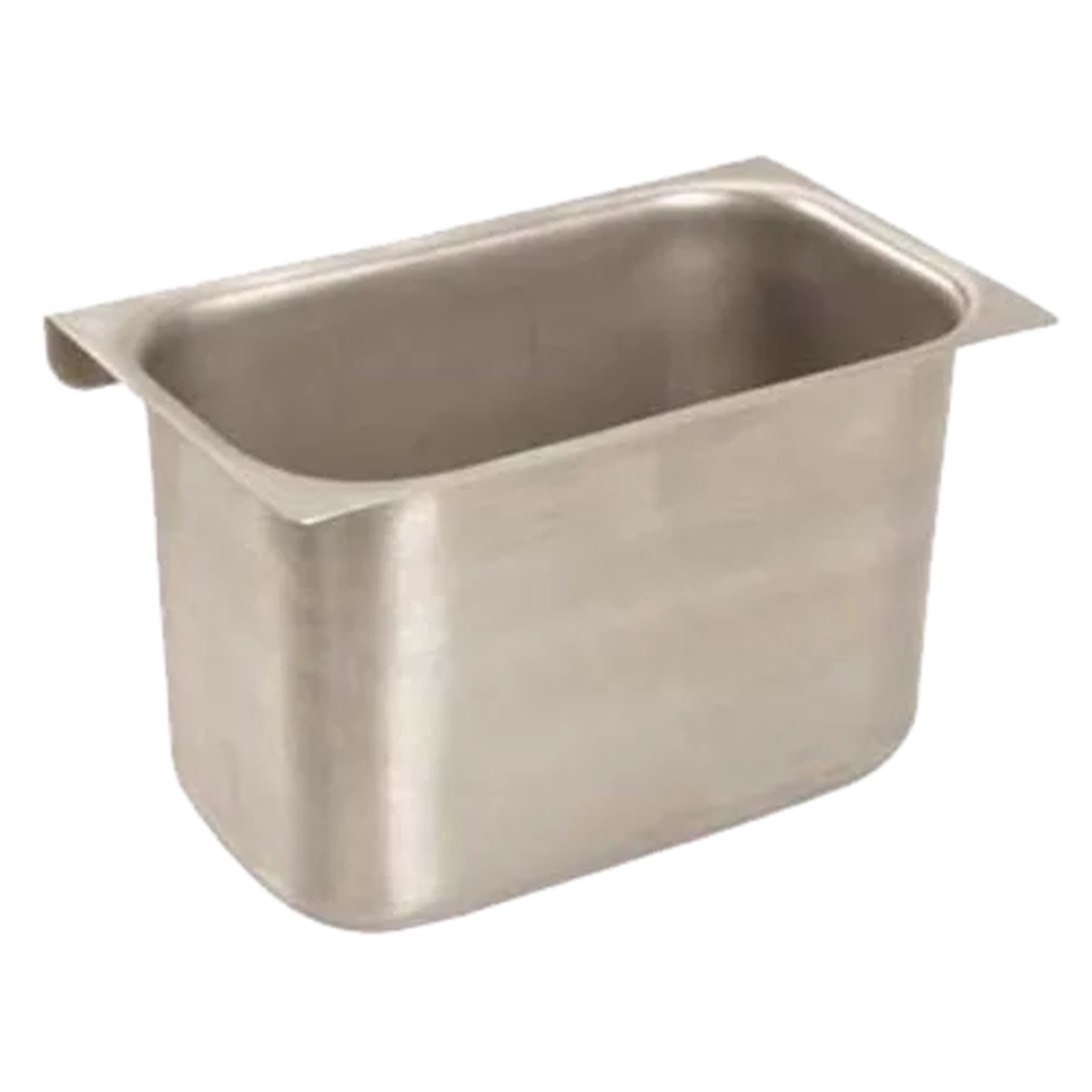 AllPoints stainless steel grease cup with keyhole mount tabs, rectangular deep basin