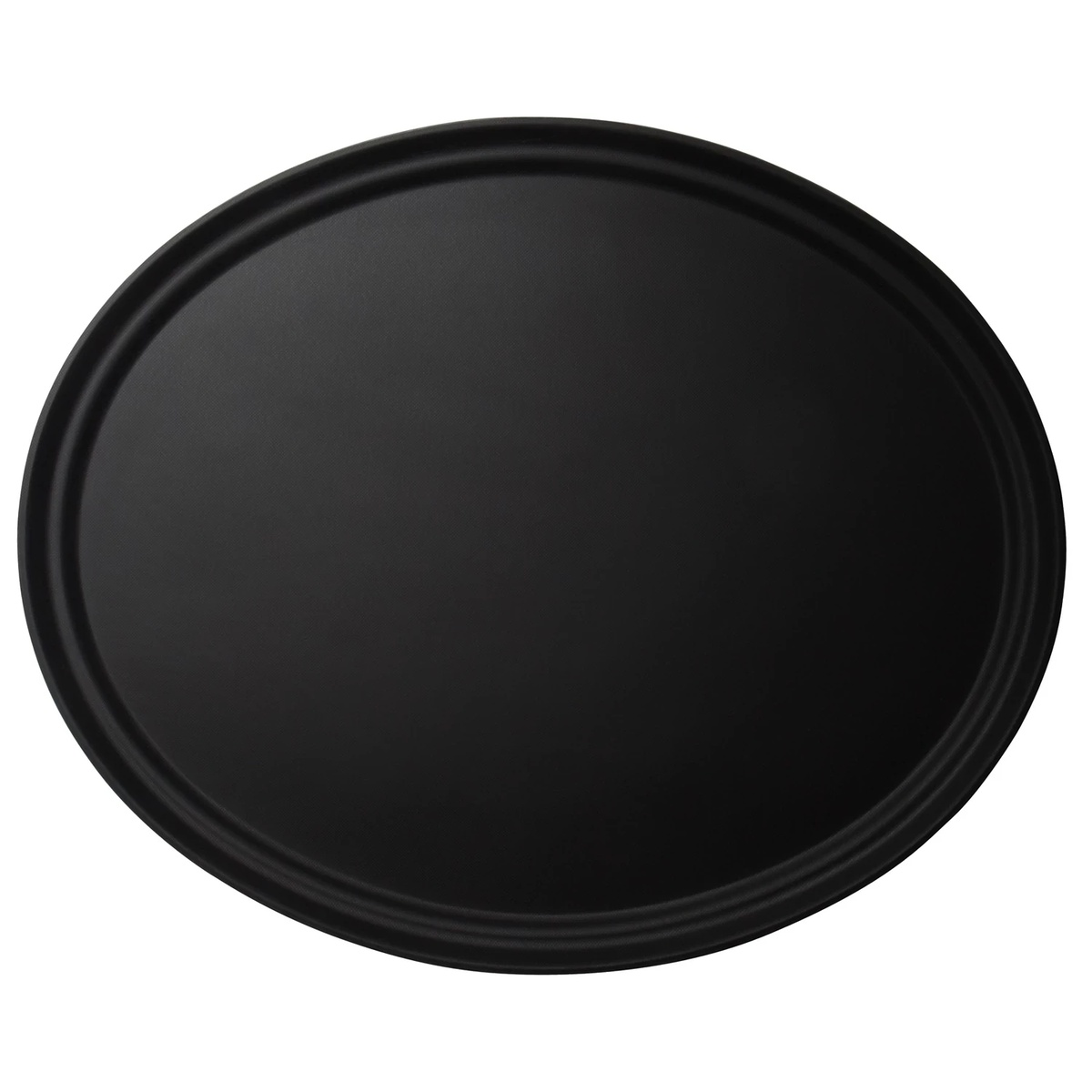 Cambro Camtread oval serving tray top-down view showing non-skid surface