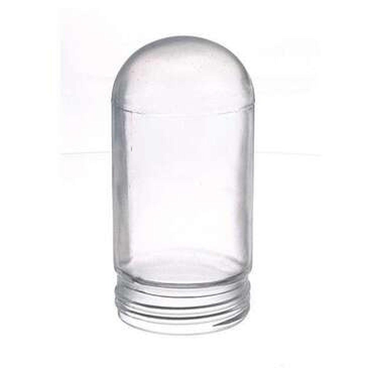 AllPoints 281397 silicone-coated clear glass globe light cover with threaded base, 6-1/2 inch height and 3-1/4 inch outer diameter