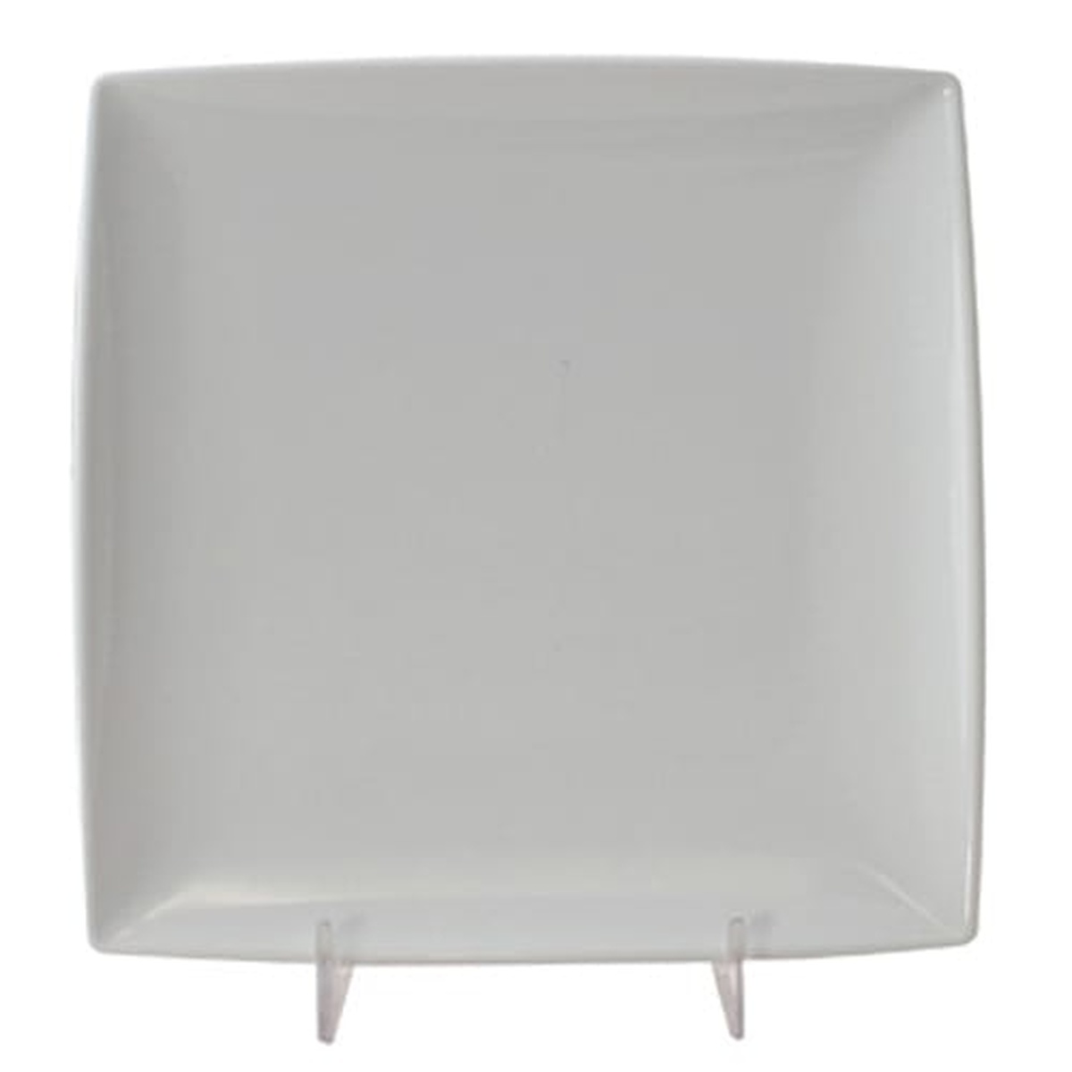 Thunder Group 29007WT Classic White 7.25-inch square melamine plate, top-down view