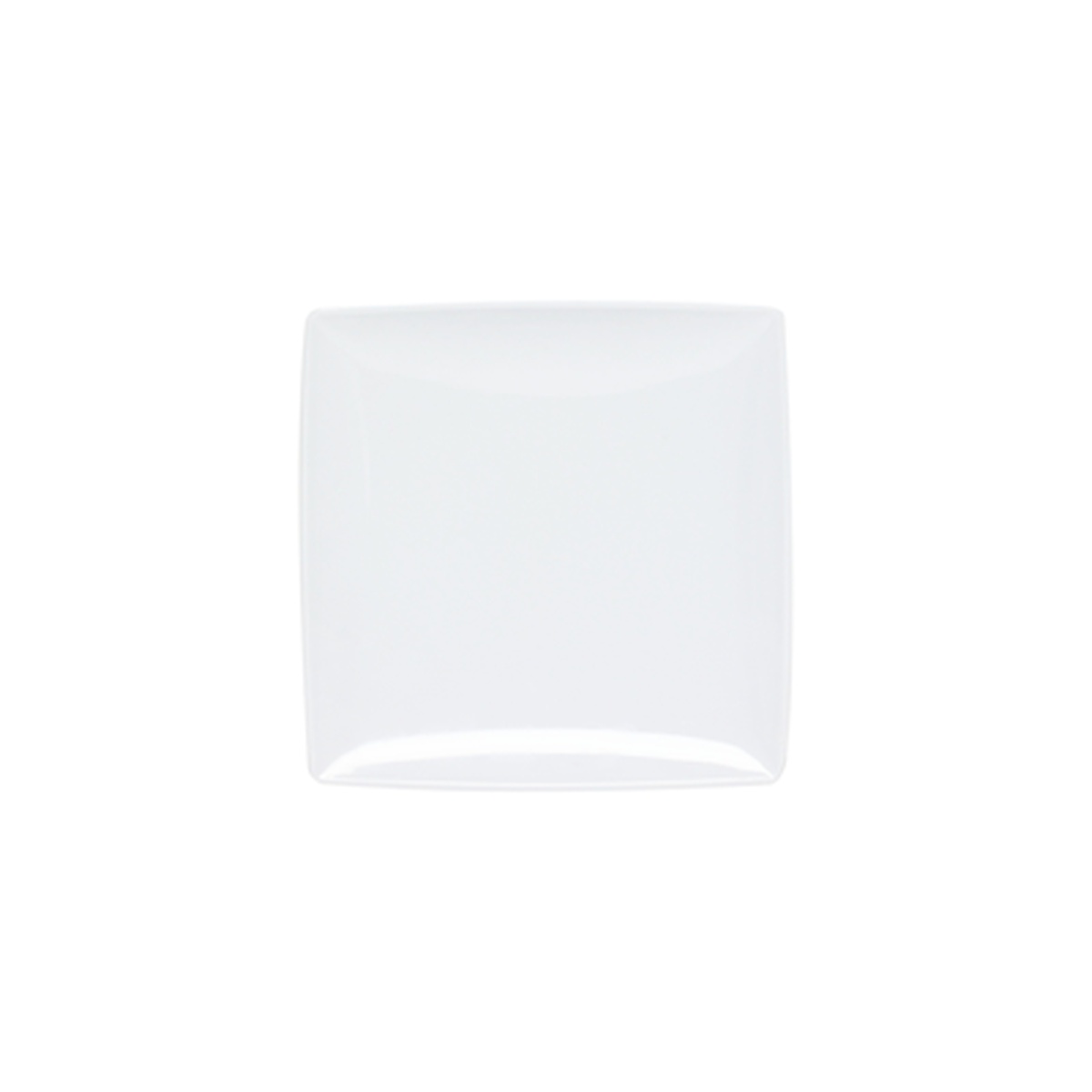 Thunder Group 29012WT 12-inch white square melamine plate top-down view