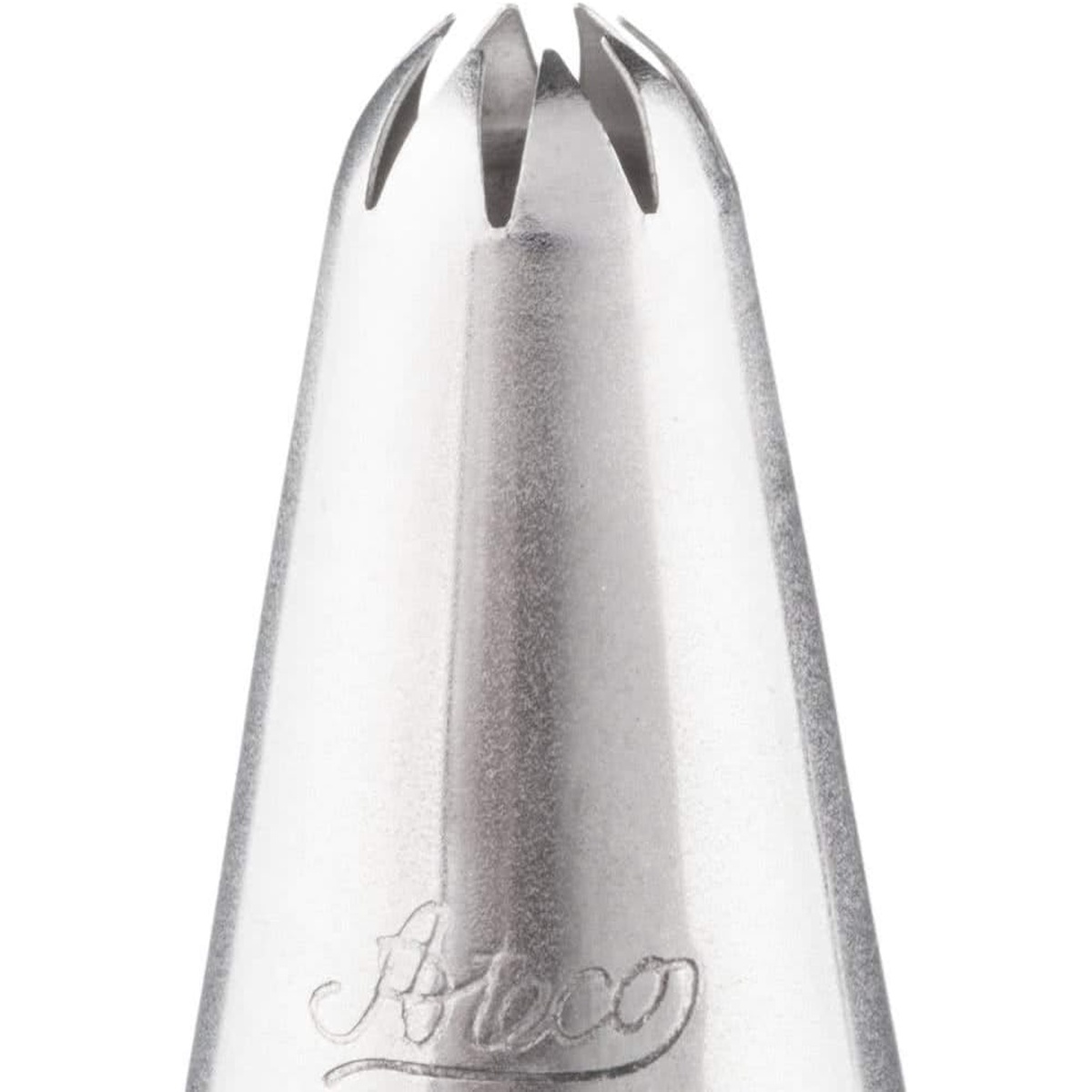 Close-up of Ateco #30 Closed Star Piping Tip opening showing the star-shaped slots
