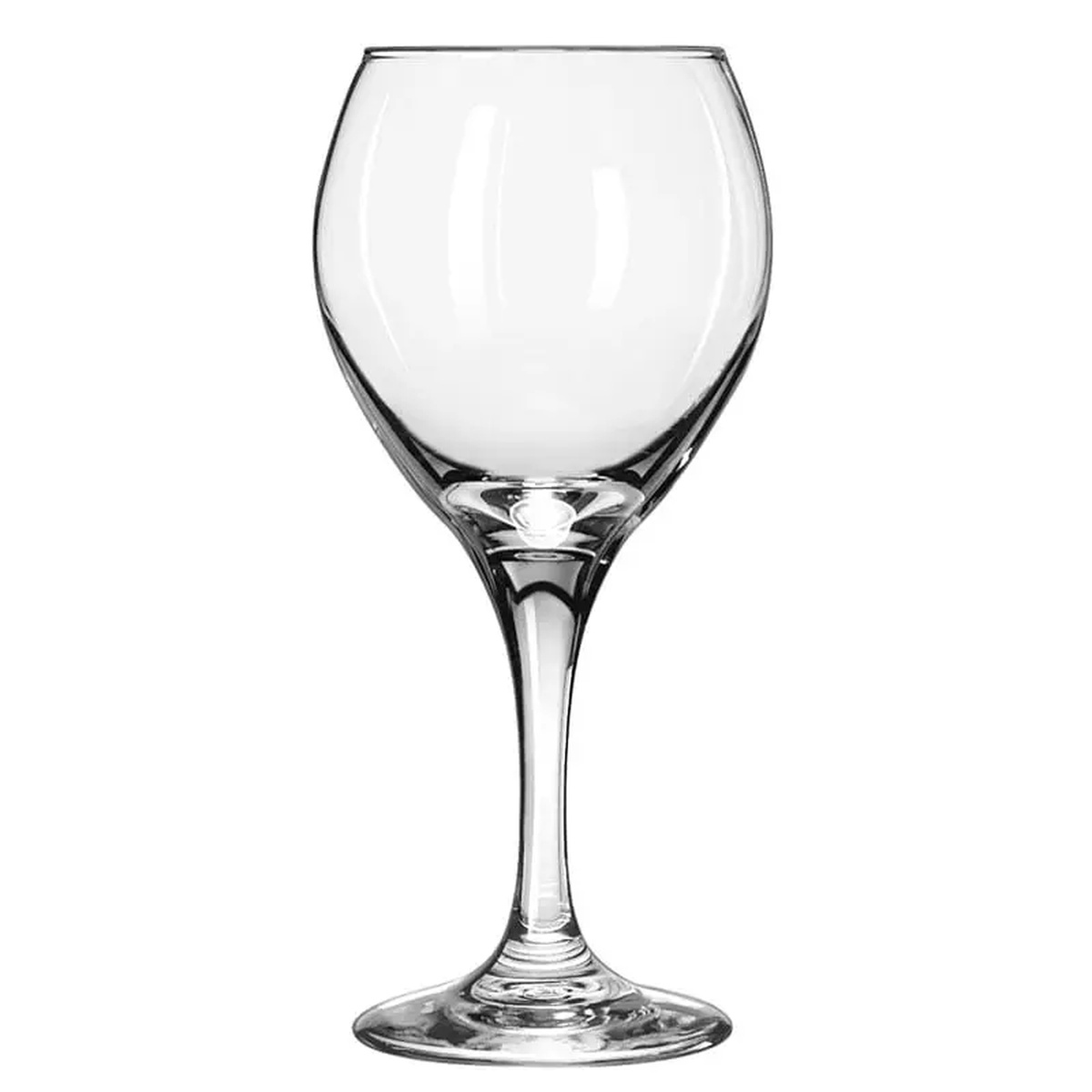 Libbey 3014 Perception Red Wine Glass, clear, empty, showing full stem and bowl profile