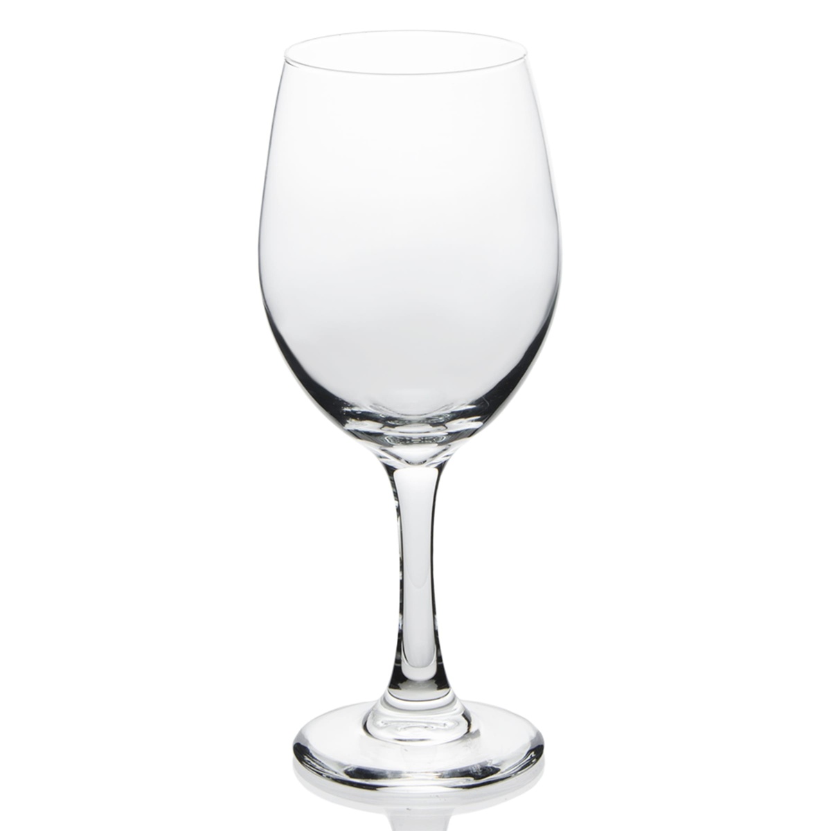 Libbey 3060 Perception wine glass from a slightly angled view showing the full stem and base