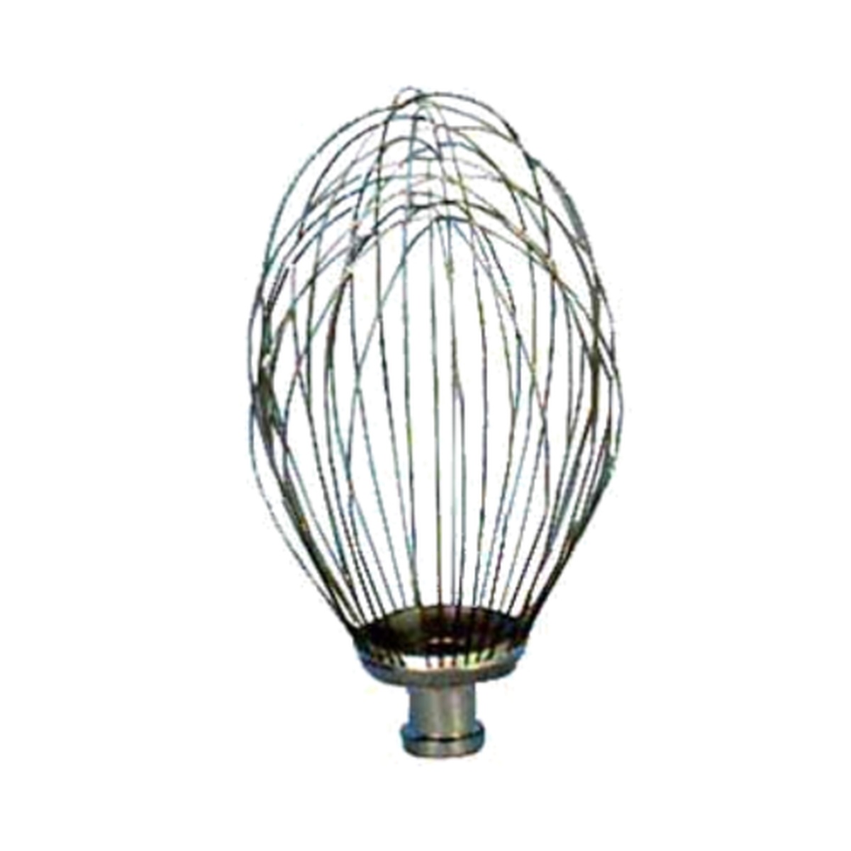 Close-up view of ALFA International 30W wire whip attachment showing stainless steel wire construction