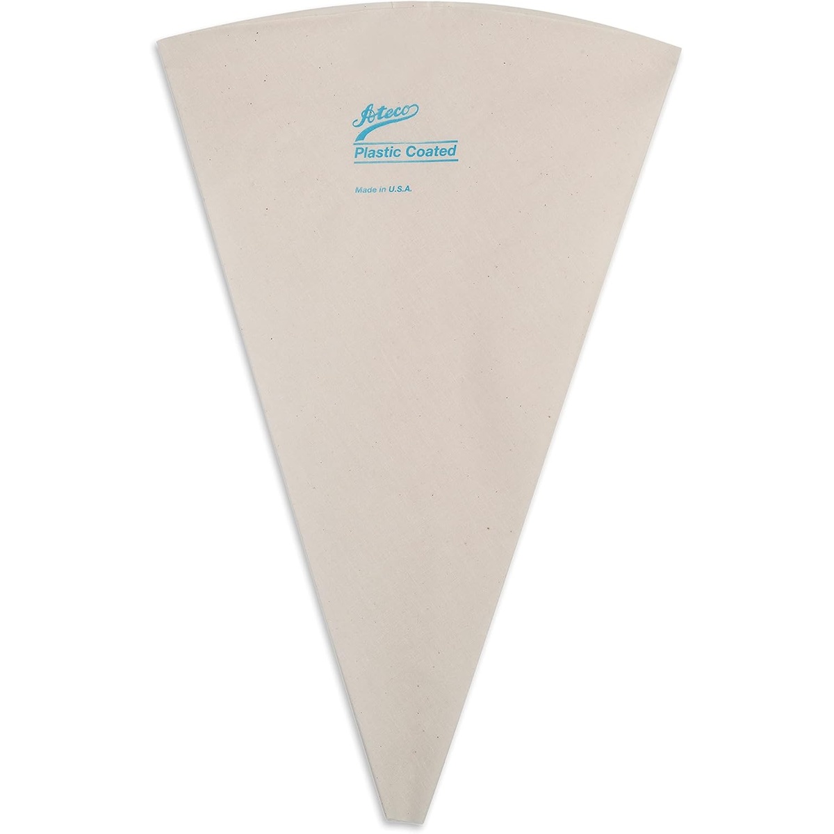 Ateco 3121 21-inch plastic coated canvas decorating bag, white, laying flat