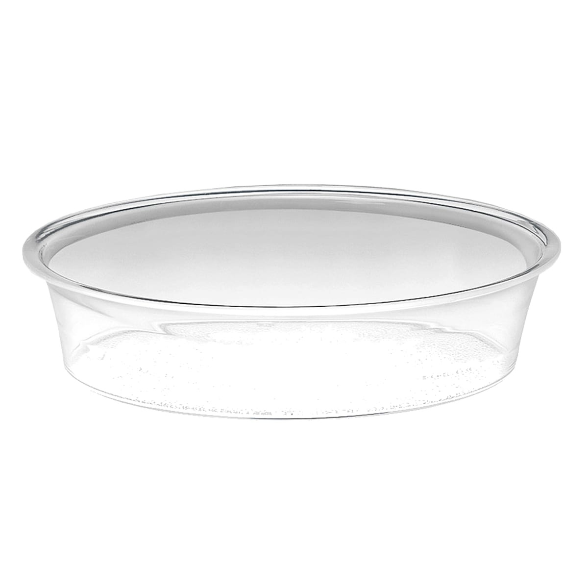 Cal-Mil 316-12-12 Turn N Serve 12-inch round clear acrylic deep display tray, product-on-white view
