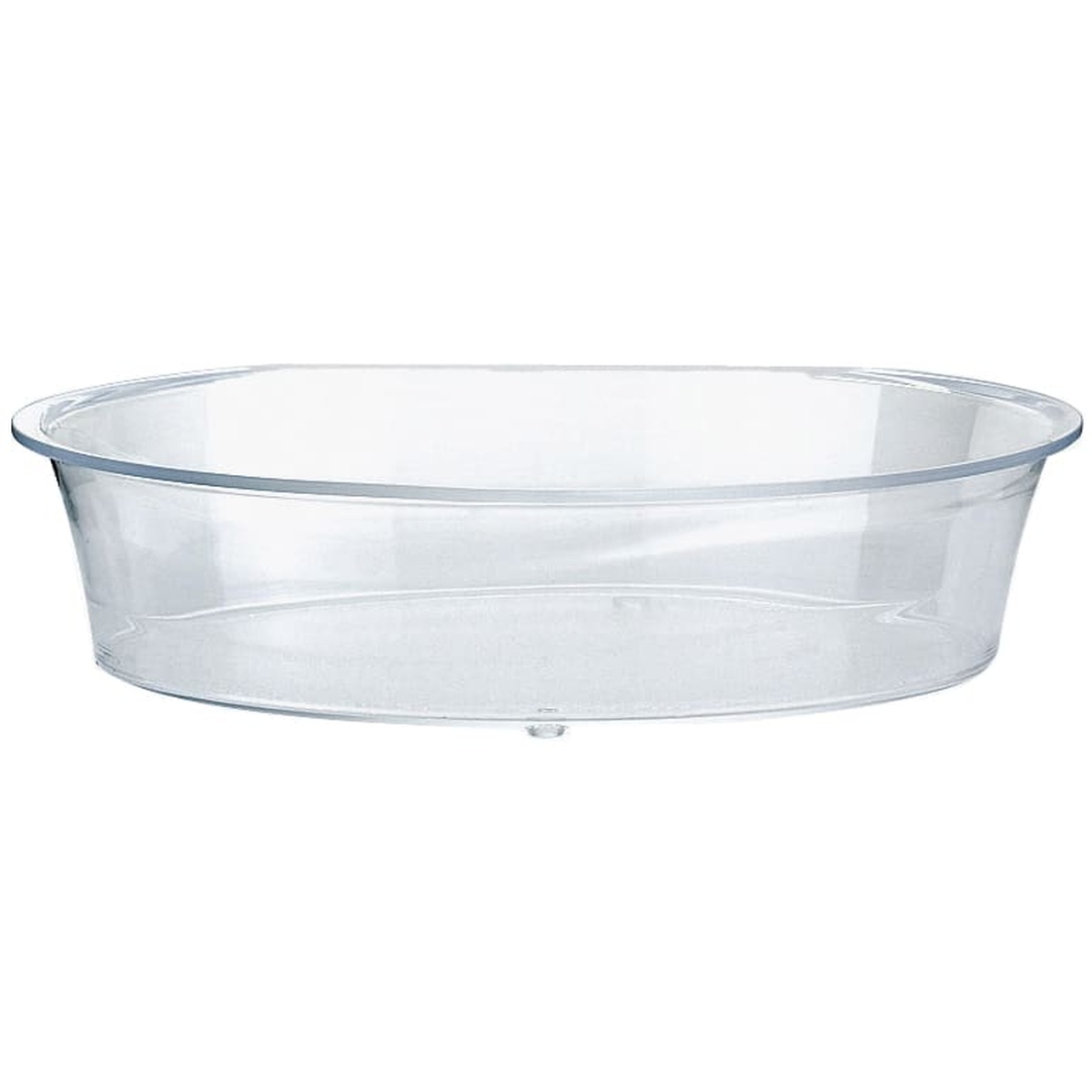 Cal-Mil 316-15 Turn N Serve 15-inch round clear acrylic deep display tray with raised sidewalls
