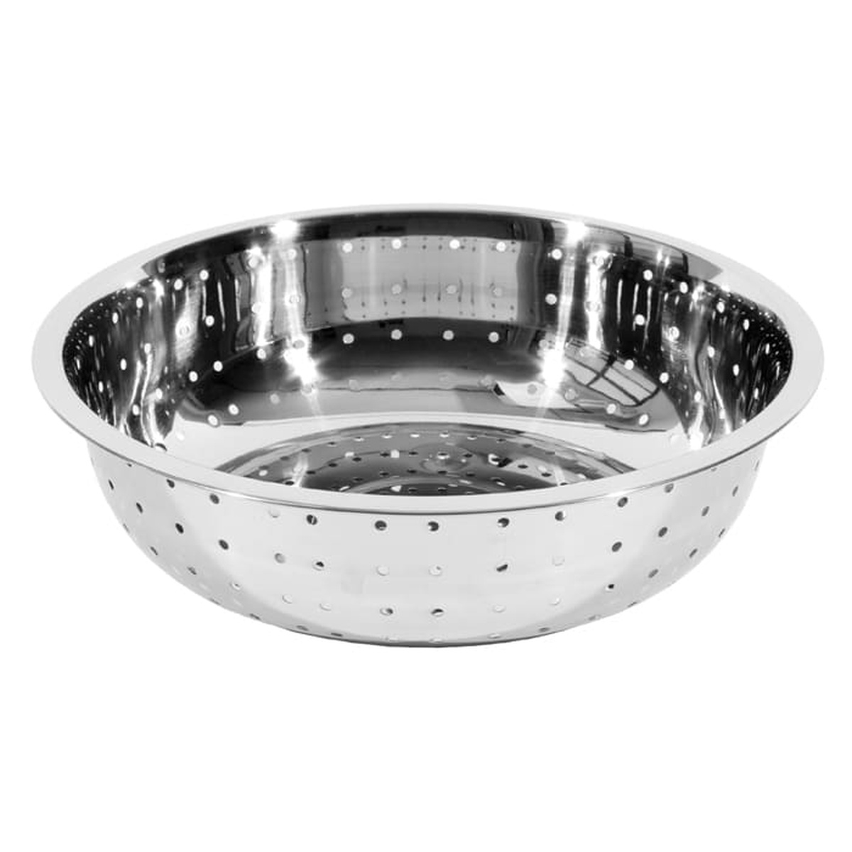Town 31815 15-inch stainless steel Chinese style large hole colander with perforated bowl and wide rim