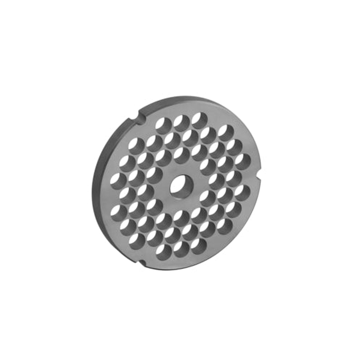Alfa International 32 3/8 HBLS circular meat grinder plate with 3/8-inch holes, chrome/vanadium alloy steel