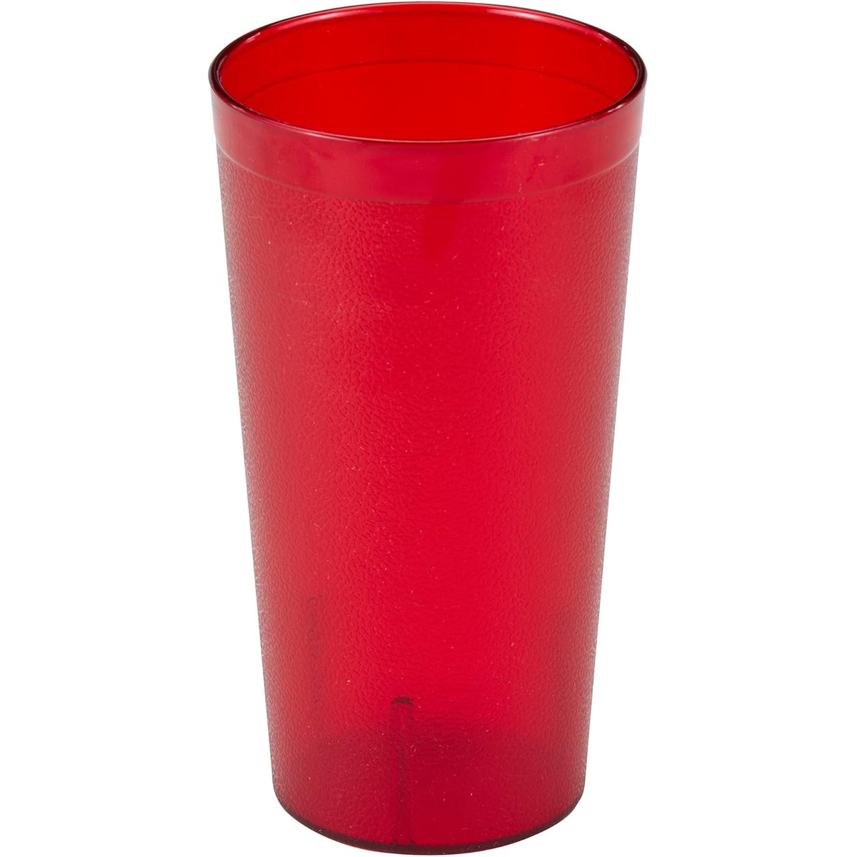 Cambro 3200P2156 32 oz ruby red SAN plastic tumbler with textured exterior