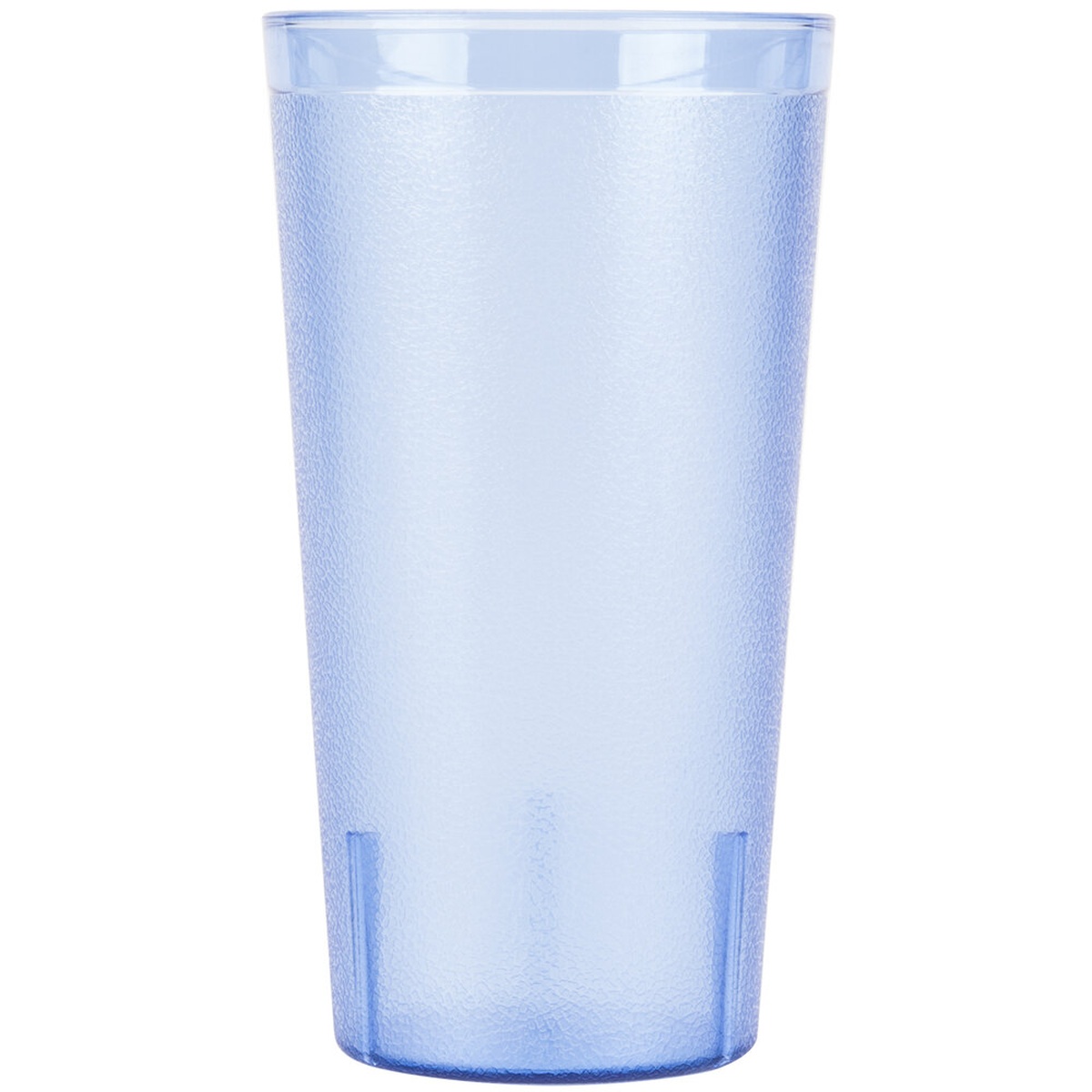 Cambro 3200P2401 32 oz slate blue textured SAN plastic tumbler, front view on white background