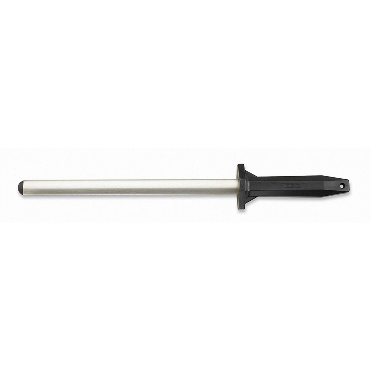 Mundial 3311-10 10-inch diamond sharpening steel with black polypropylene handle and stainless rod