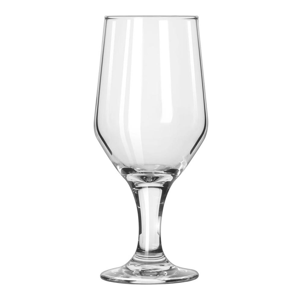 Libbey 3328 Estate 12 oz stemmed beer goblet glass on white background