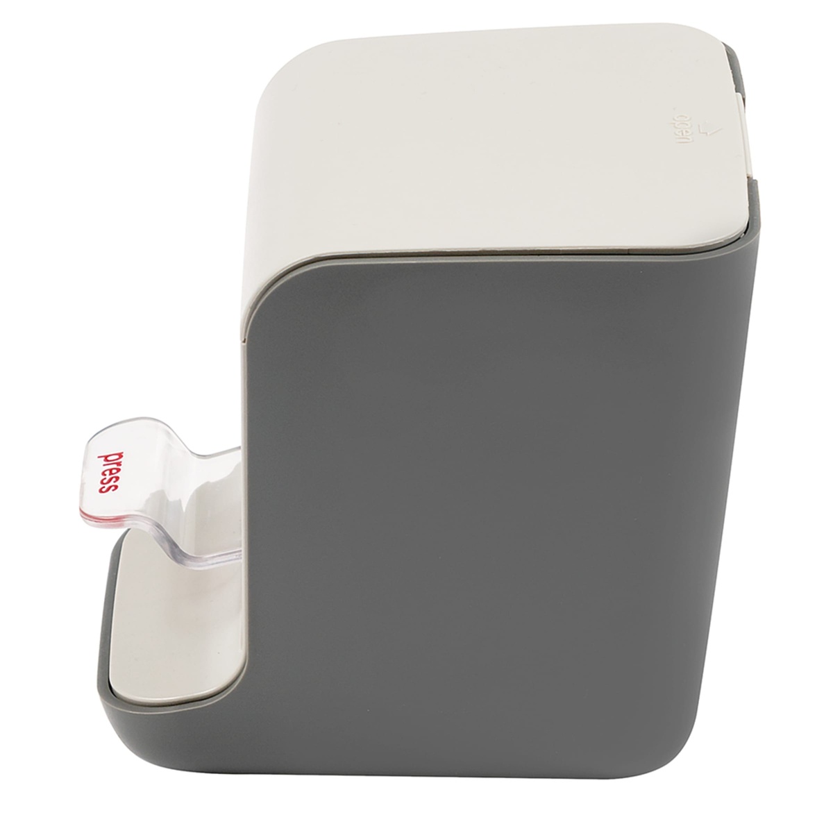 Tablecraft 336P toothpick dispenser side profile view showing smooth exterior and press button on side