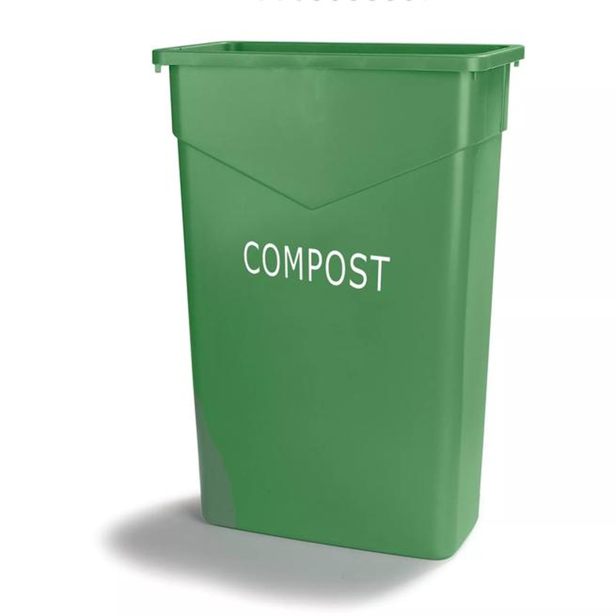 Green TrimLine 23-gallon compost waste container, angled front view showing COMPOST imprint