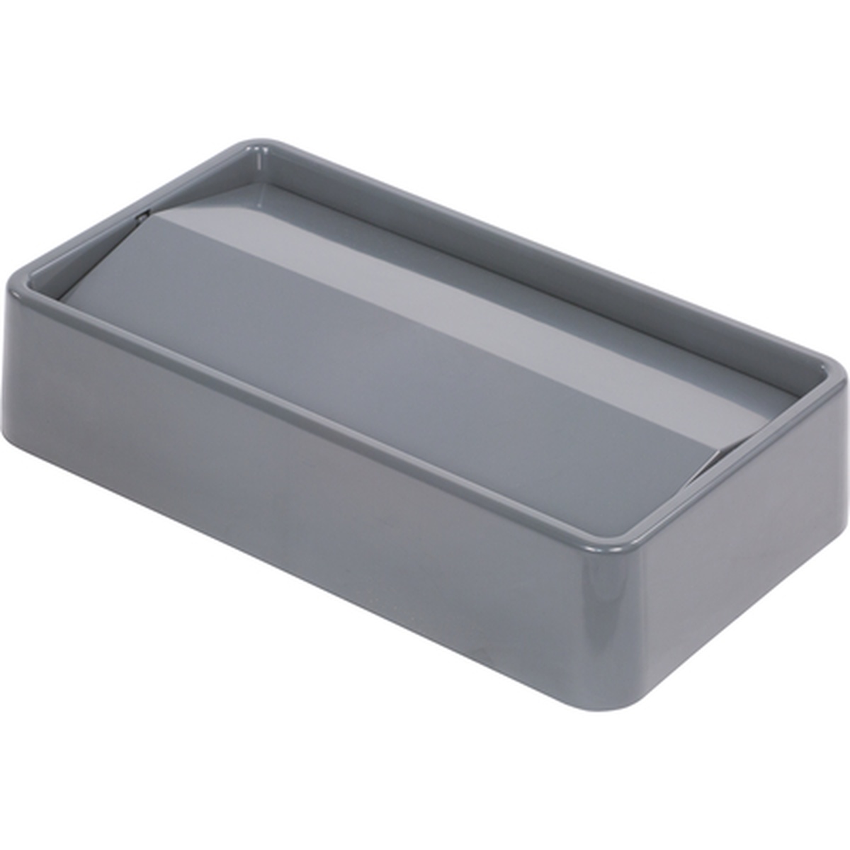 Carlisle TrimLine rectangular gray ABS swing top lid for 15 and 23 gallon waste containers