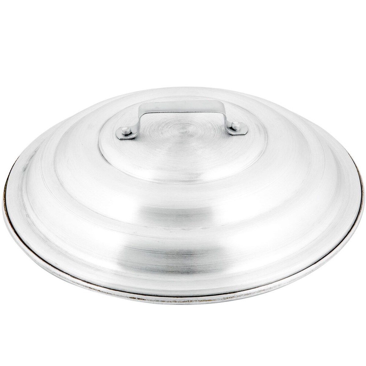 Town 34514 14-inch round aluminum steamer cover with center handle, silver finish