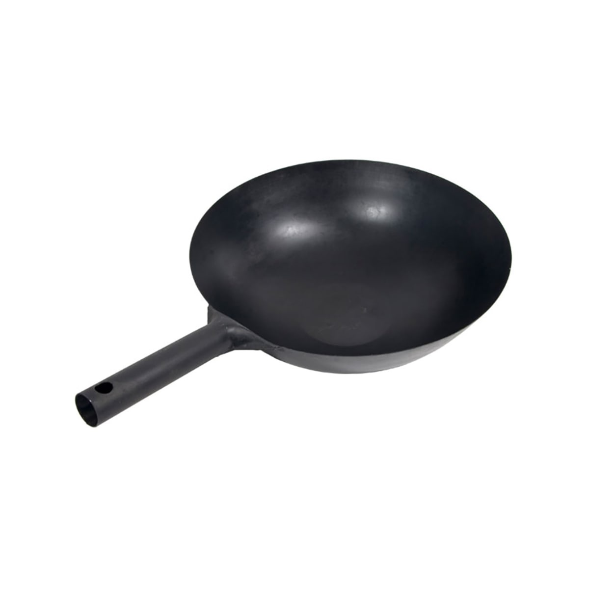 Town 16-inch Mandarin Wok with flat bottom and 8-inch welded steel handle