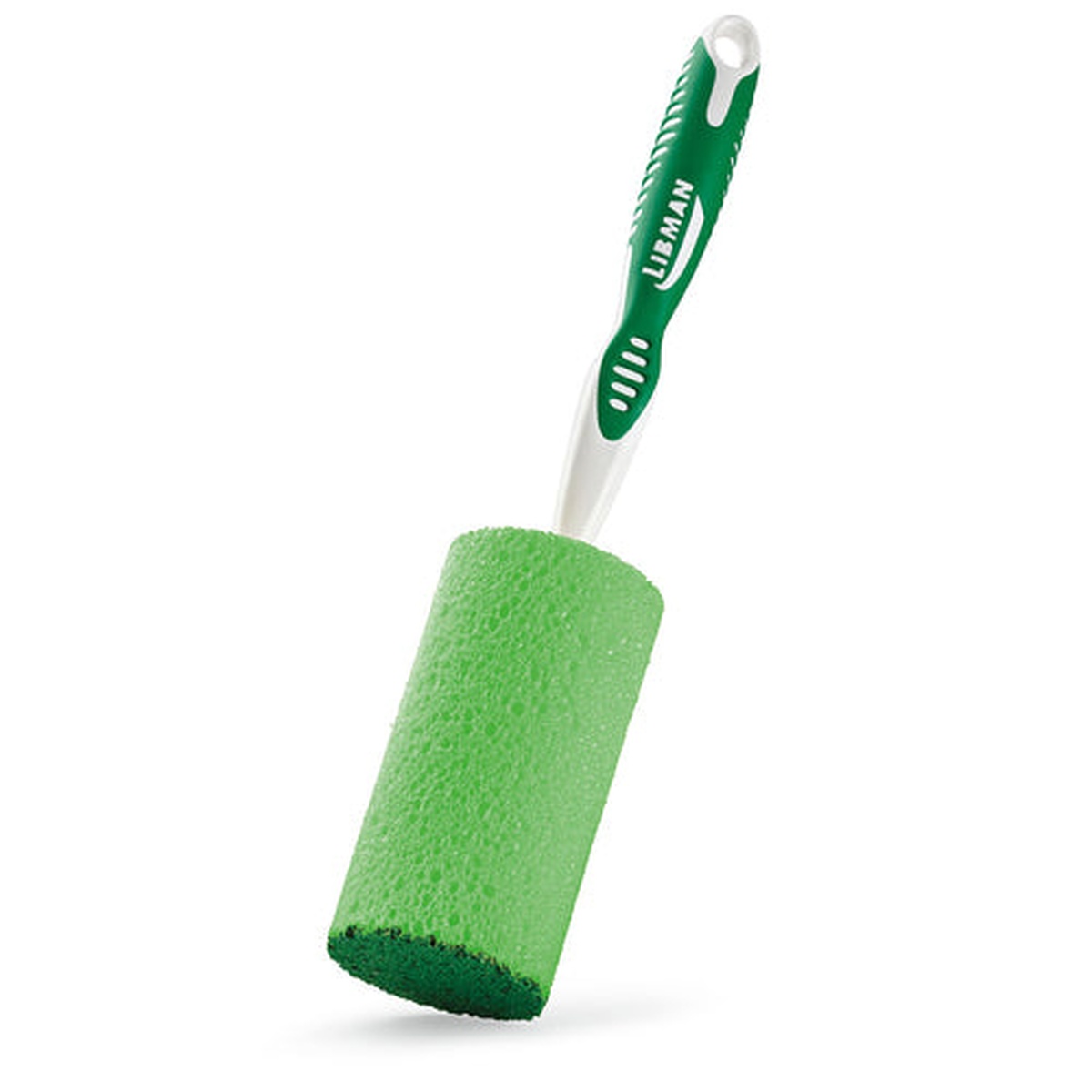 Libman Commercial #35 green cylindrical glass and dish sponge with santoprene handle
