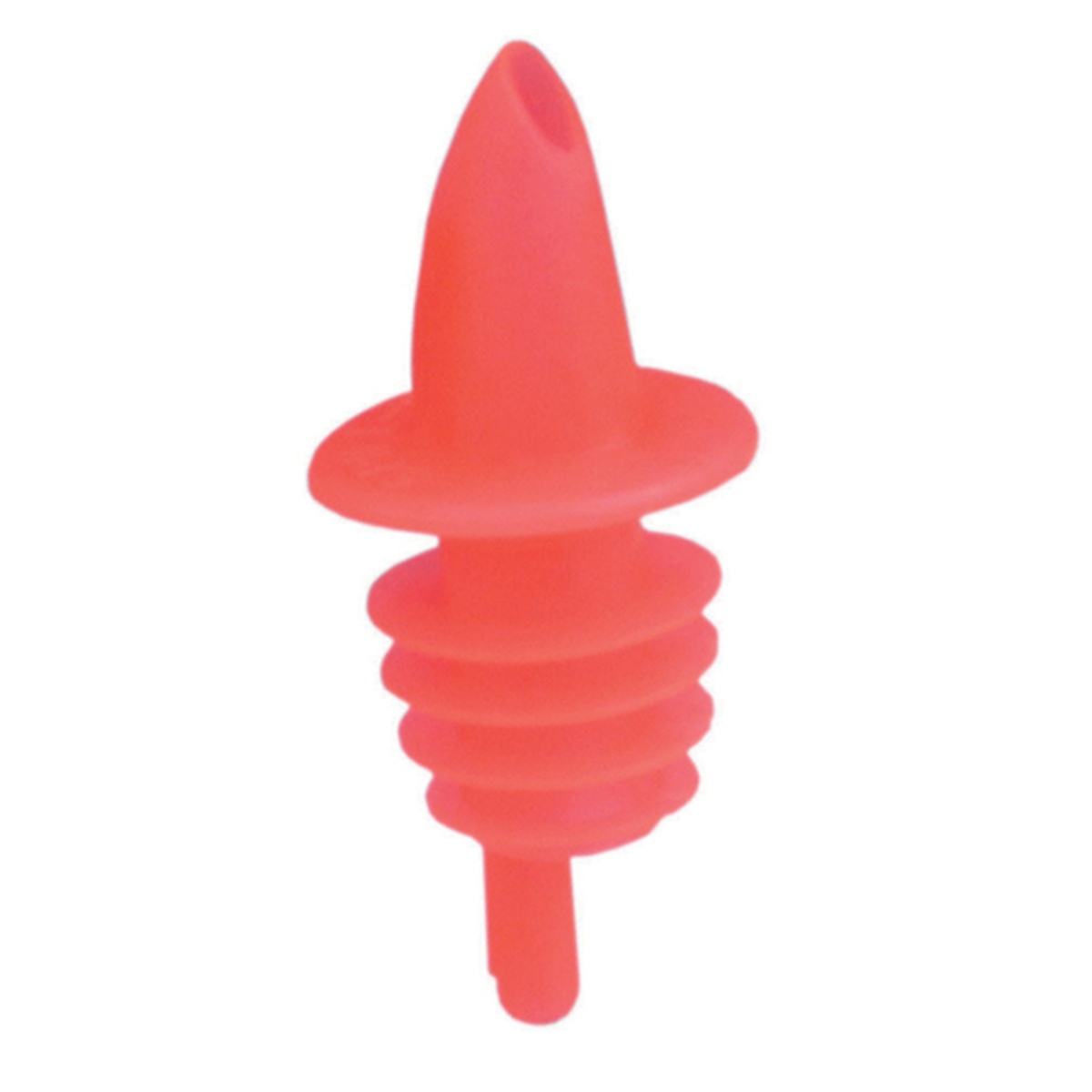 Spill-Stop 350-03 fluorescent red soft flexible plastic liquor pourer