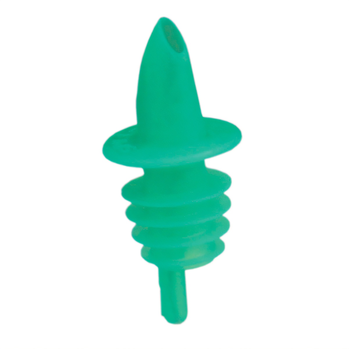 Spill-Stop 350-04 green soft flexible plastic free flow liquor pourer