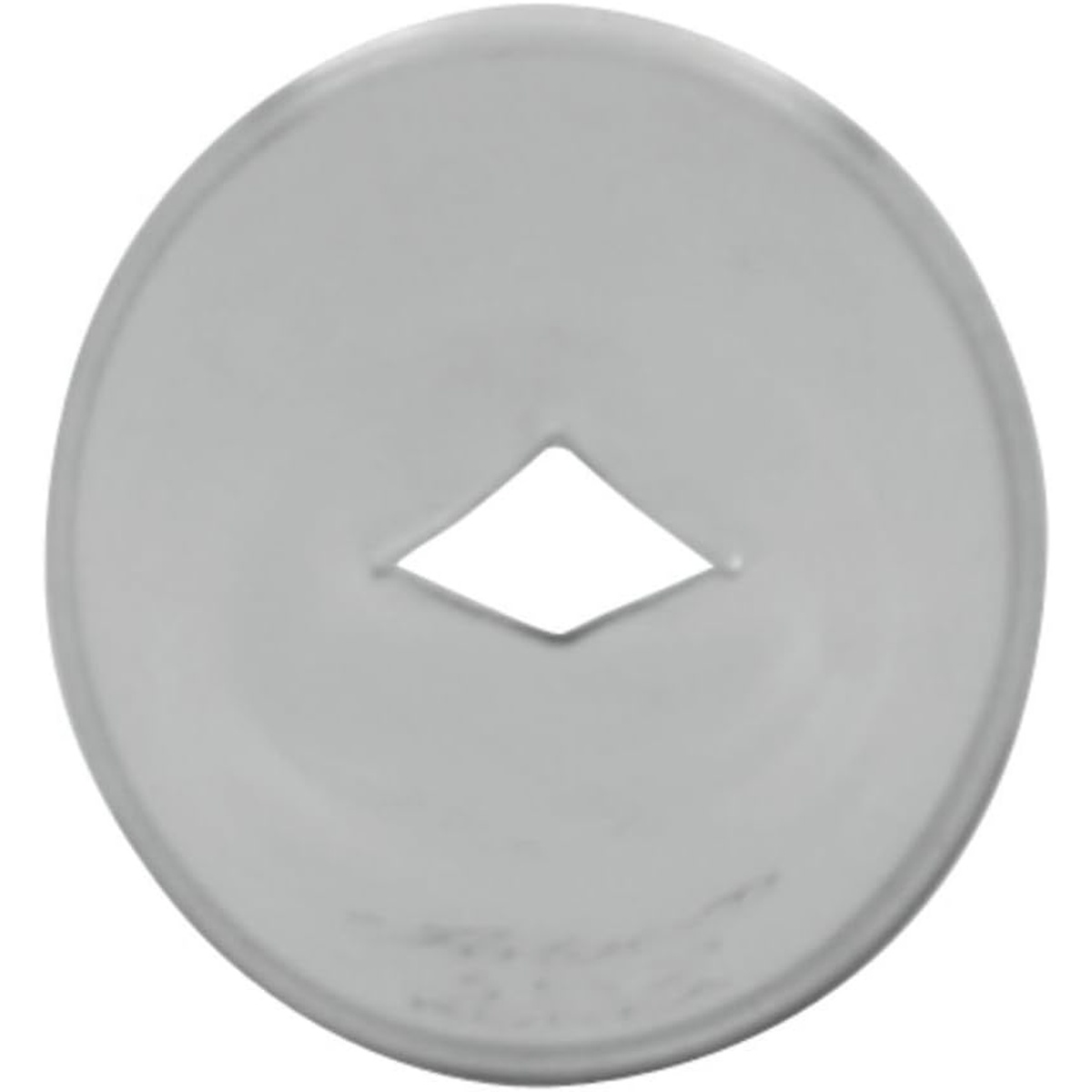 Bottom view of Ateco 352 leaf piping tip showing the diamond-shaped opening