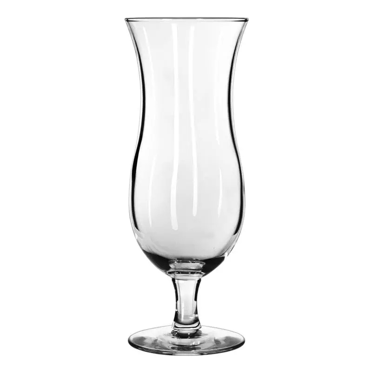 Libbey 3617 Cyclone Hurricane Glass, 15 oz, clear with straight stem and flared rim