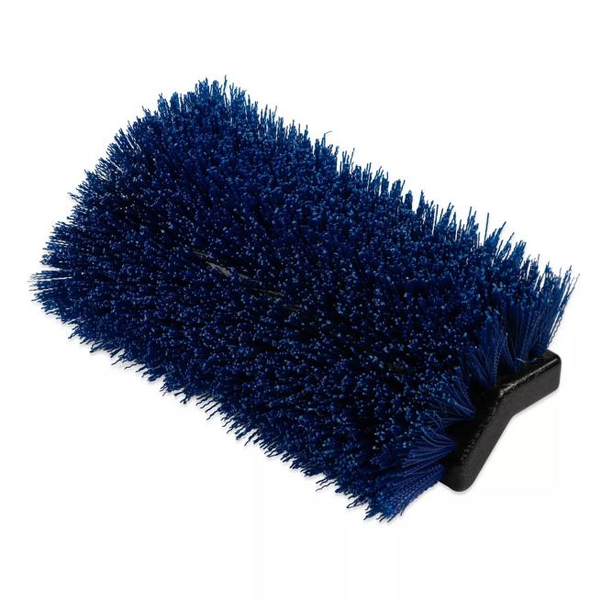 Top-down close-up view of dense blue polypropylene bristles on the Flo-Pac floor scrub brush