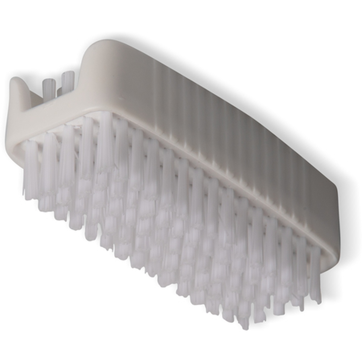 Carlisle Sparta 3623900 white polypropylene hand and nail brush with dual-sided bristles and notched grip block