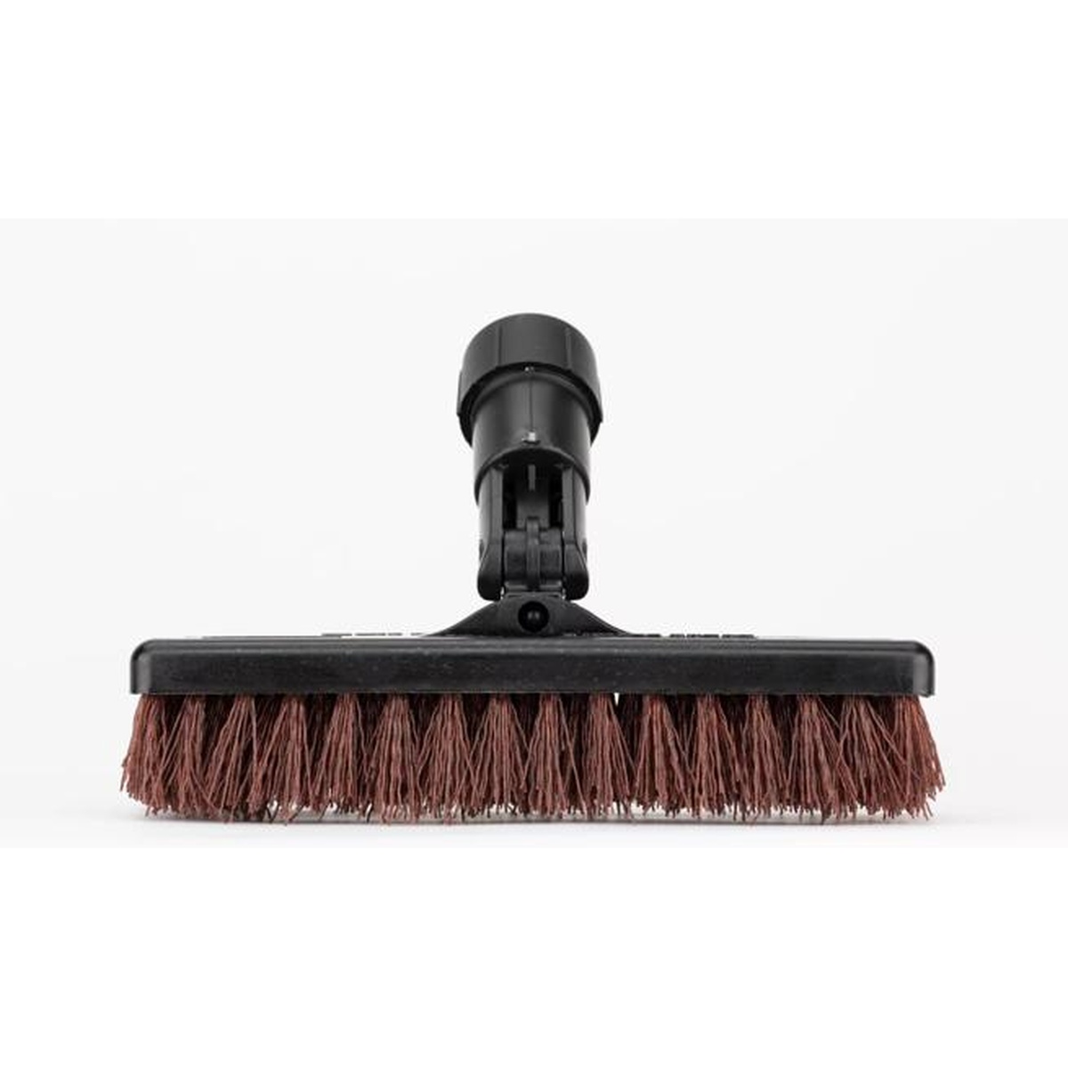 Front view of Swivel Scrub Power Scrub head showing swivel mechanism and handle socket