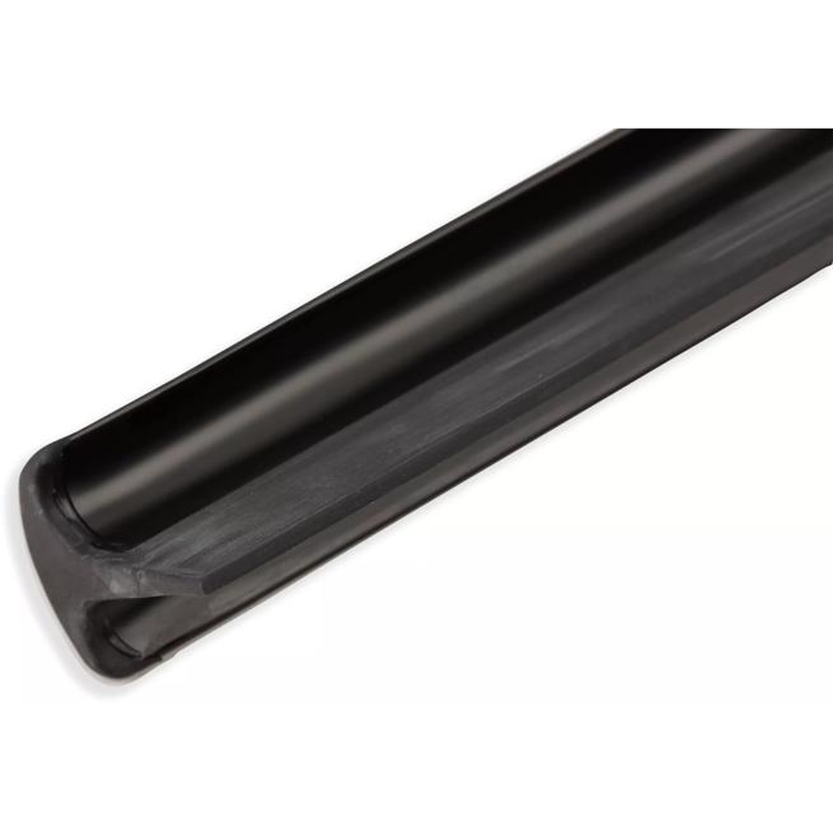 Close-up detail of the Sparta squeegee thermoplastic rubber single blade end showing the V-shaped edge profile