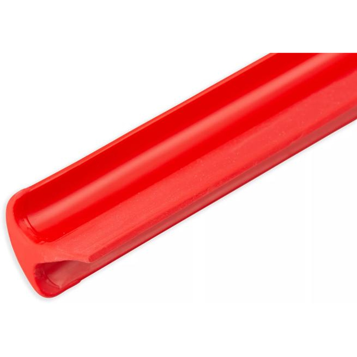 Close-up detail of red thermoplastic rubber single blade on Sparta squeegee