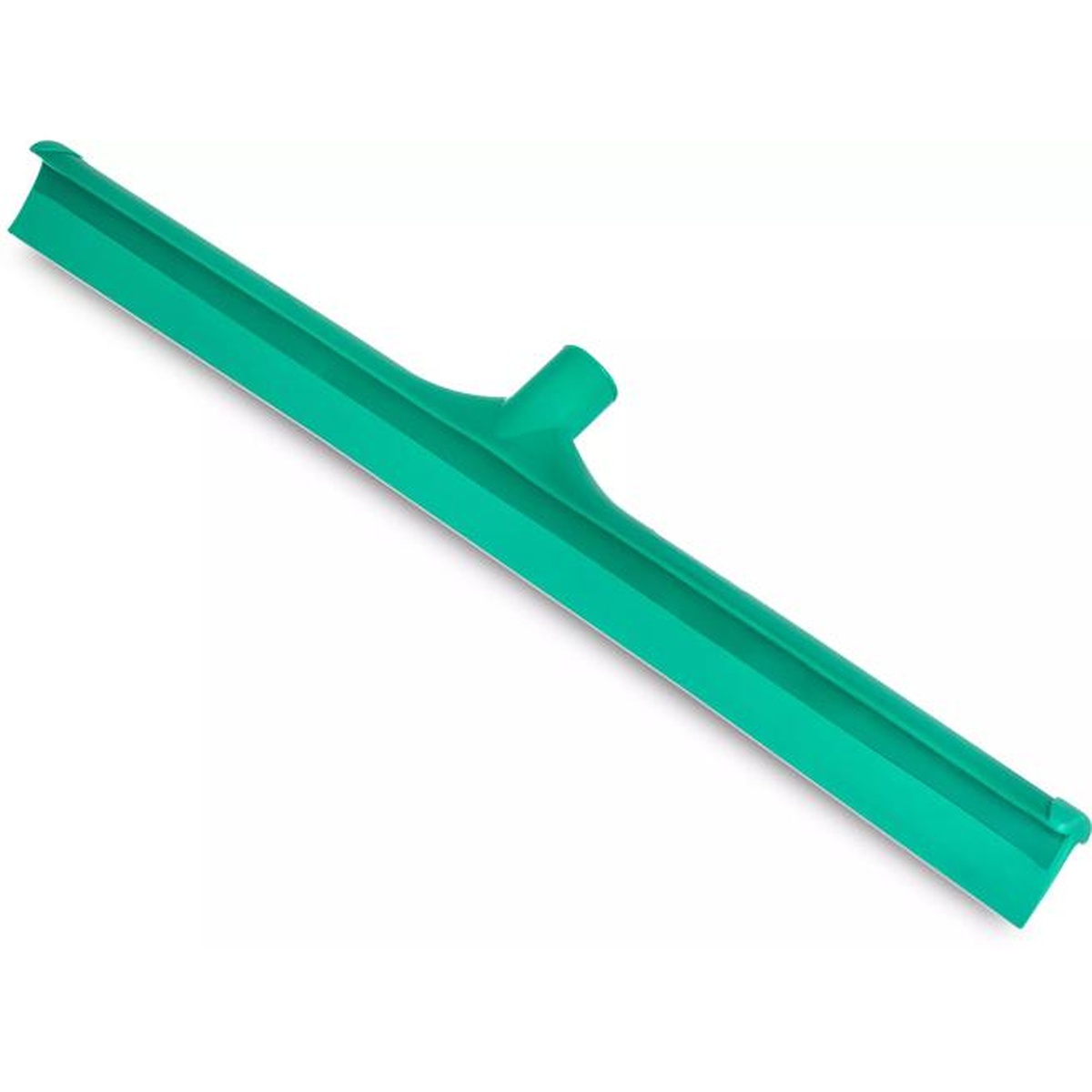 Sparta 24-inch green single blade floor squeegee, full product angled view