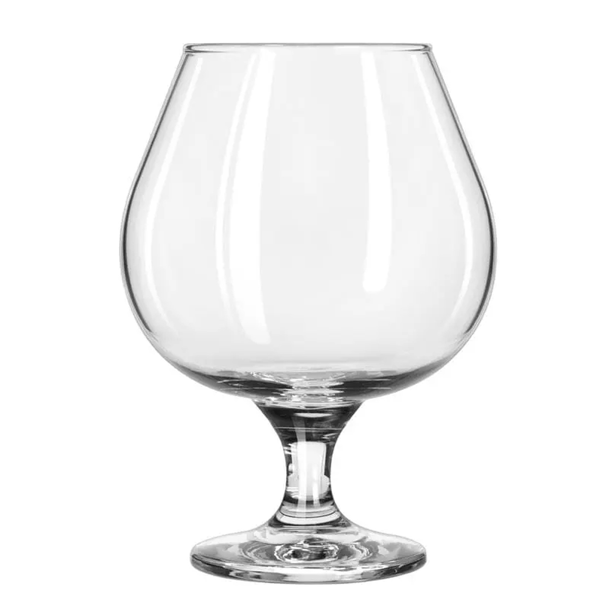 Libbey 3709 Embassy 22 oz. clear brandy snifter glass with wide bowl, short stem, and round foot