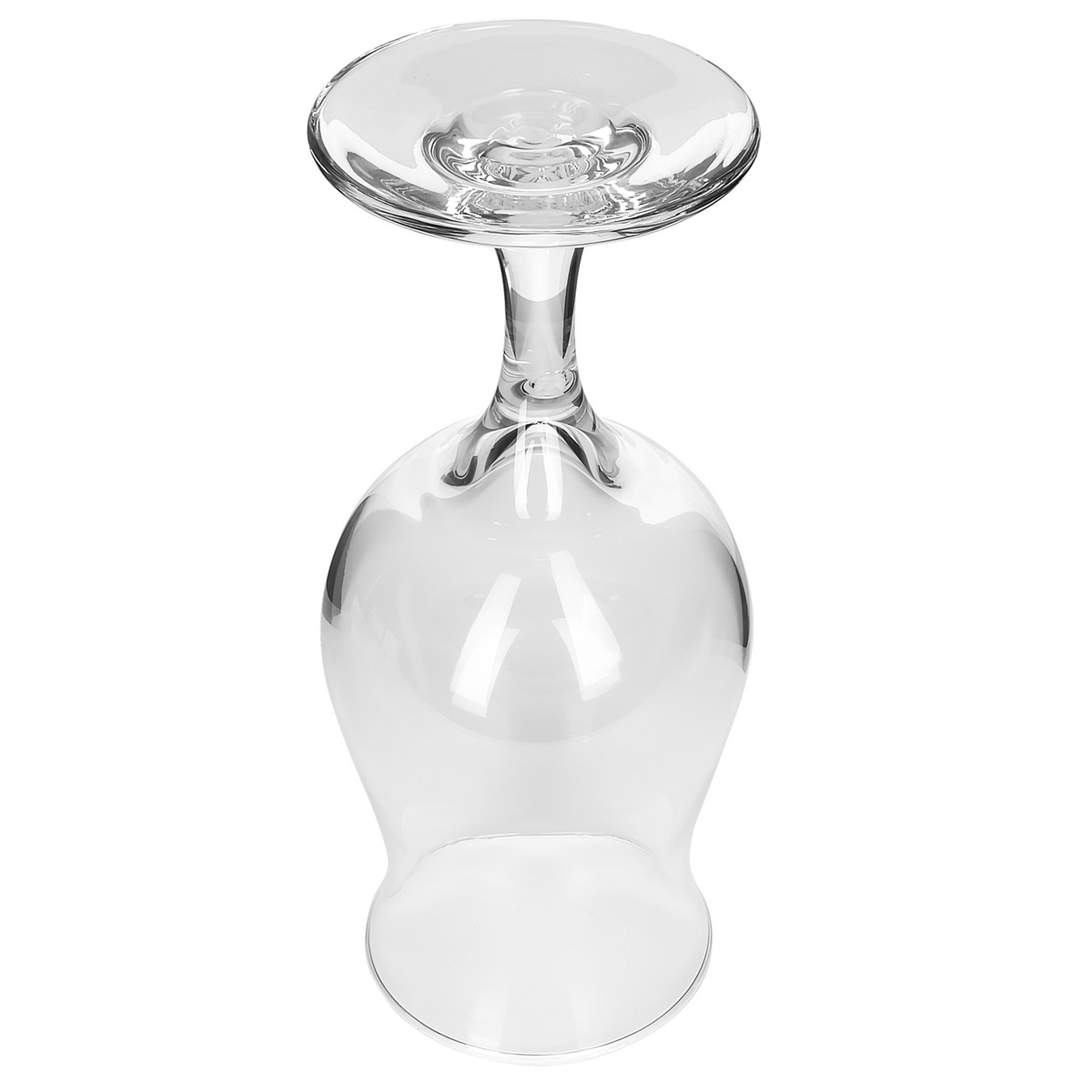 Libbey 3715 Poco Grande glass shown upside down to display the reinforced base and one-piece construction