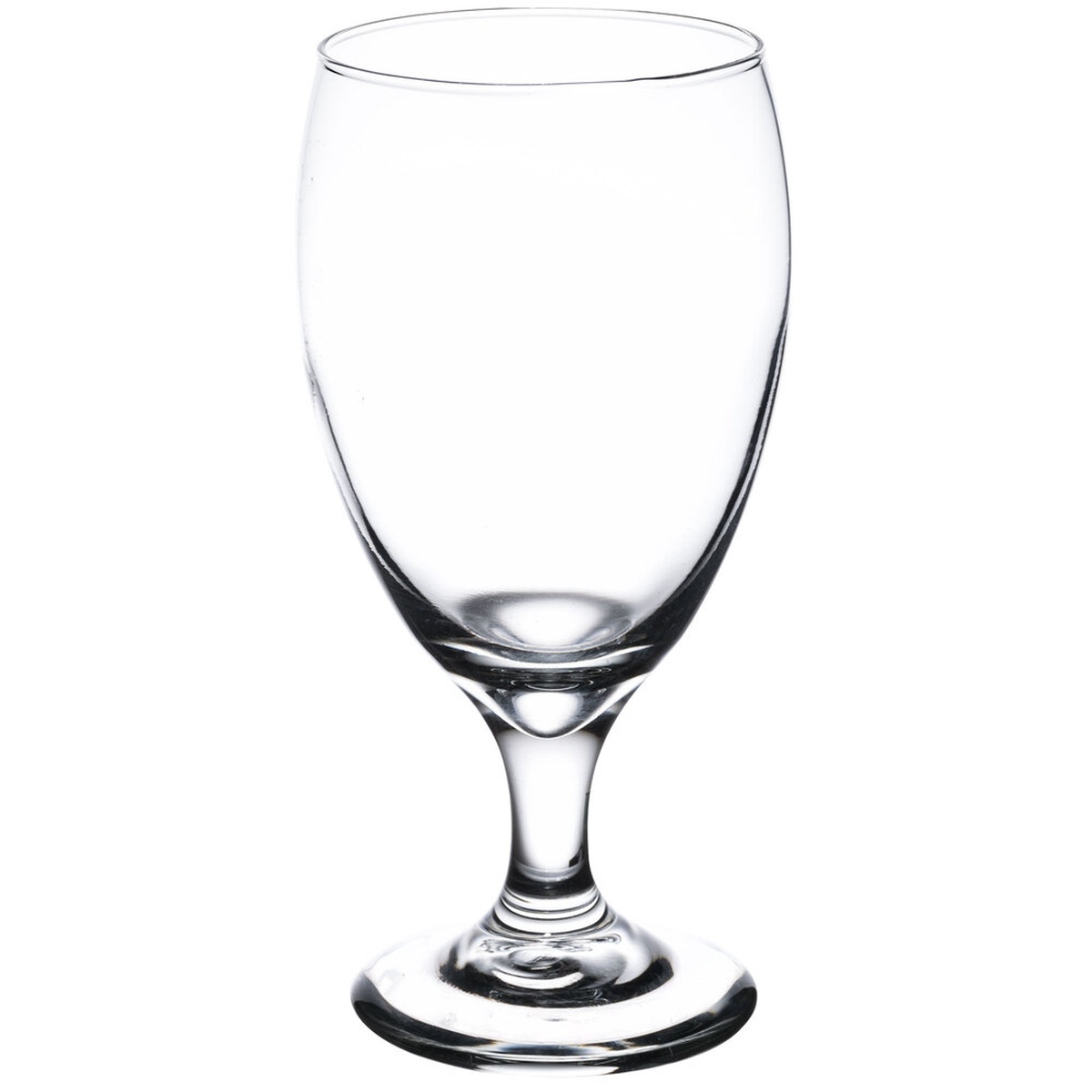 Libbey 3716 Embassy Royale 16 oz clear iced tea goblet glass with thick stem and wide base