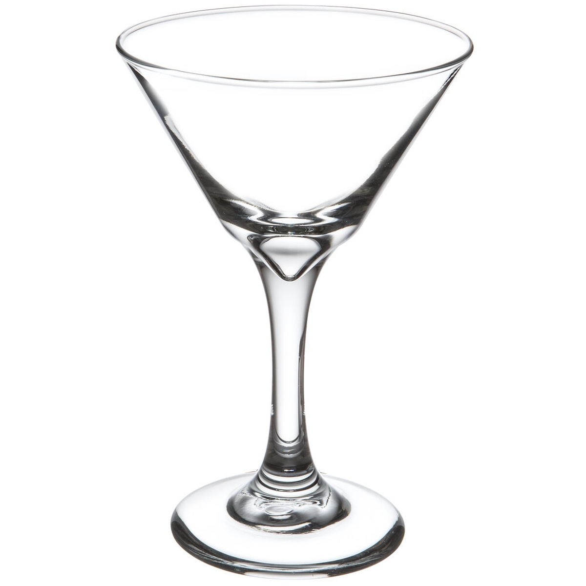 Libbey 3733 Embassy 7.5 oz. clear stemmed martini cocktail glass on white background